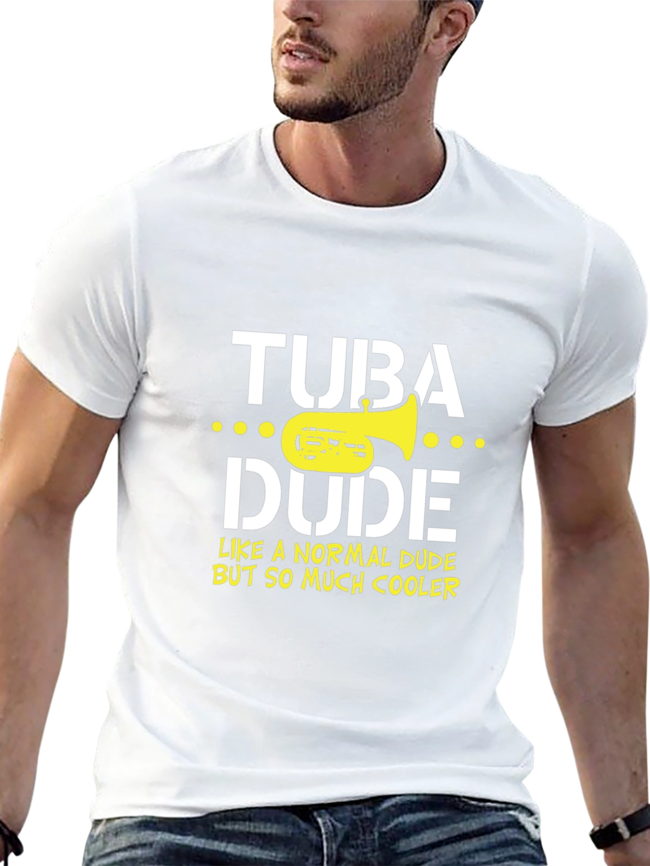 Tuba Dude Graphic Tee - Musicians Humor T-Shirt