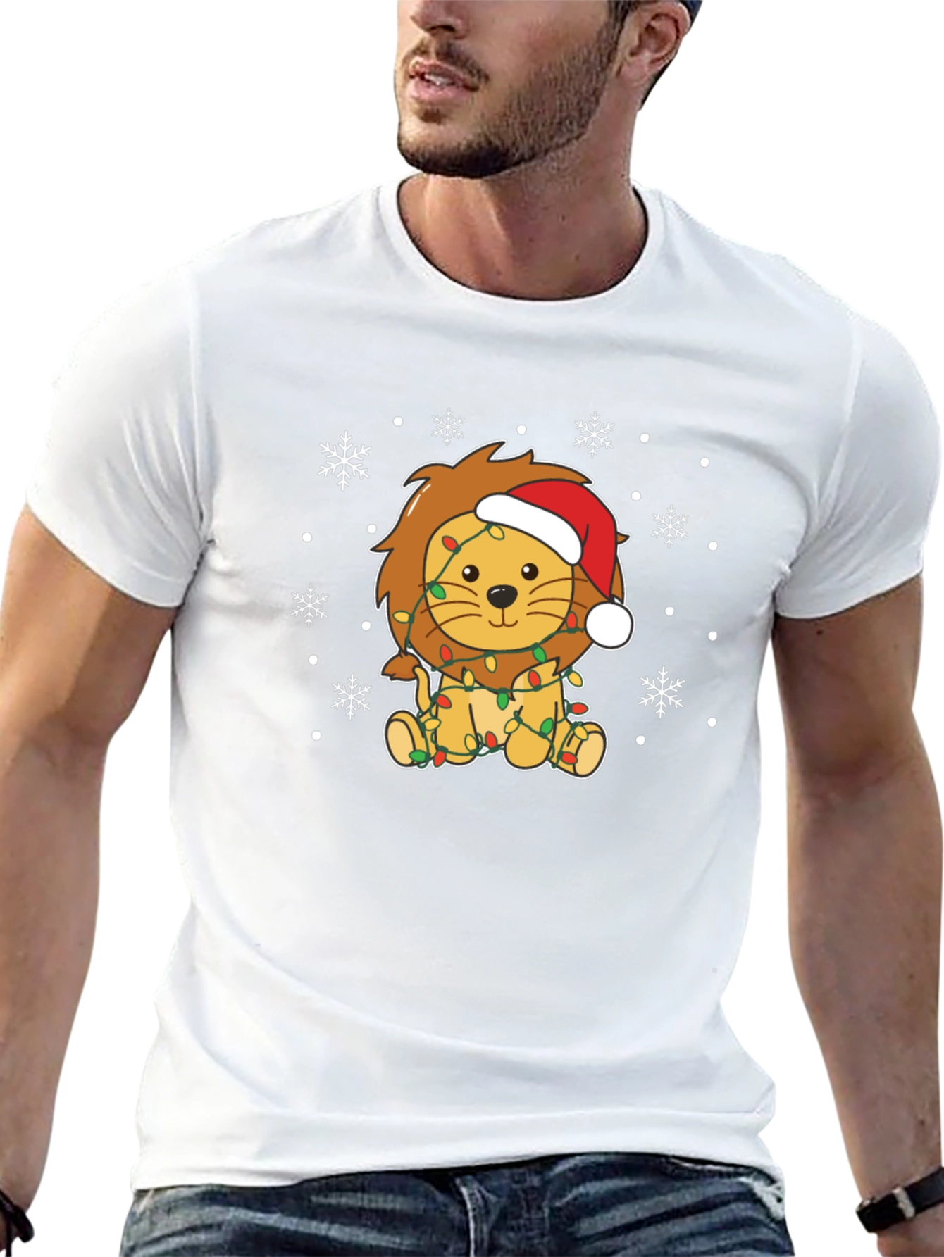 Festive Lion Christmas T-Shirt
