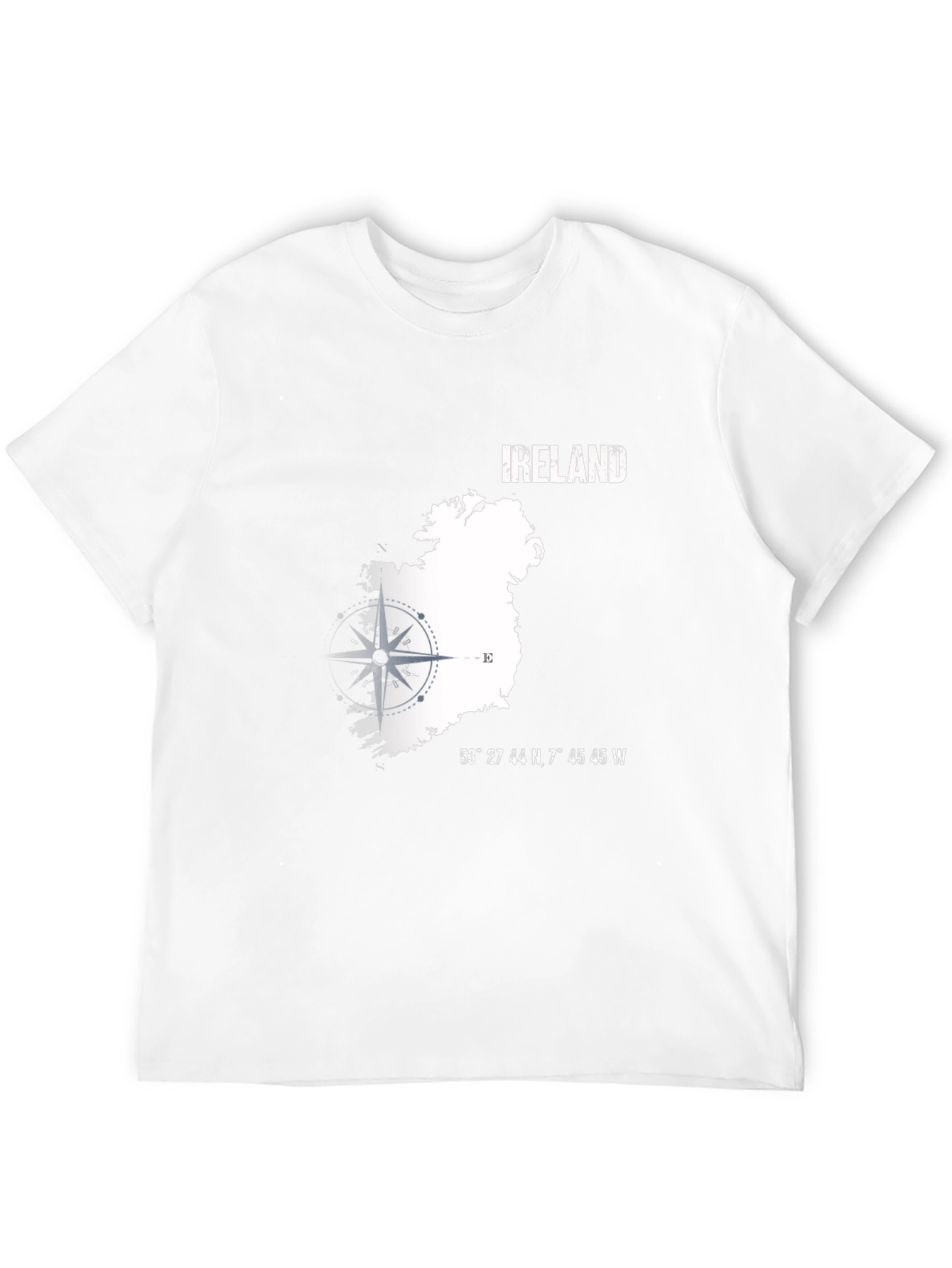 Ireland Map Compass T-Shirt - Black