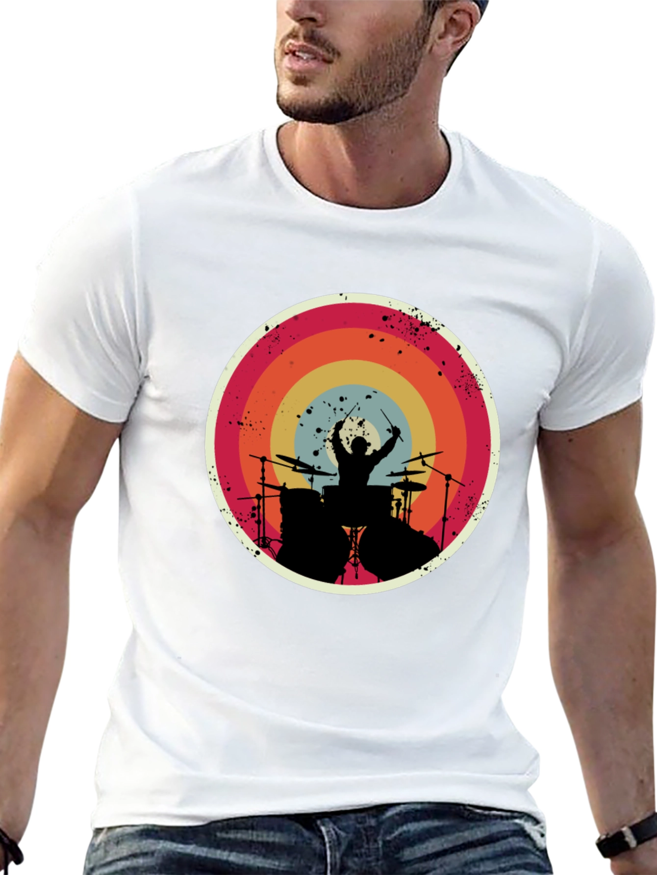 Retro Drummer Graphic Tee