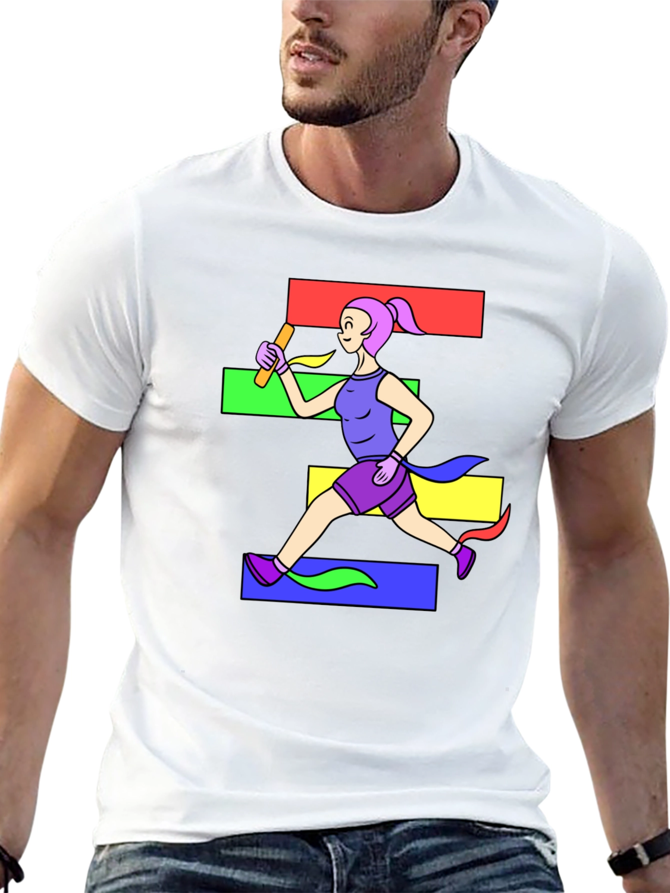 Runner Graphic Black T-Shirt