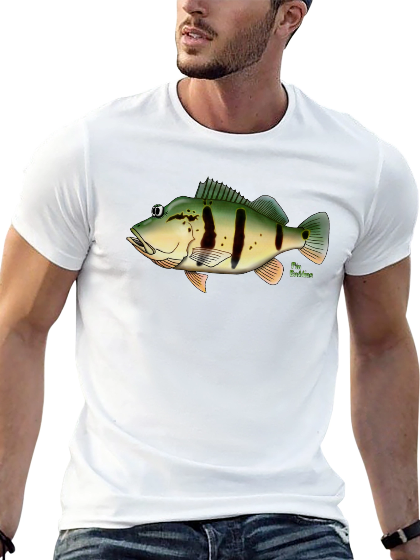 Peacock Bass Fish Graphic T-Shirt