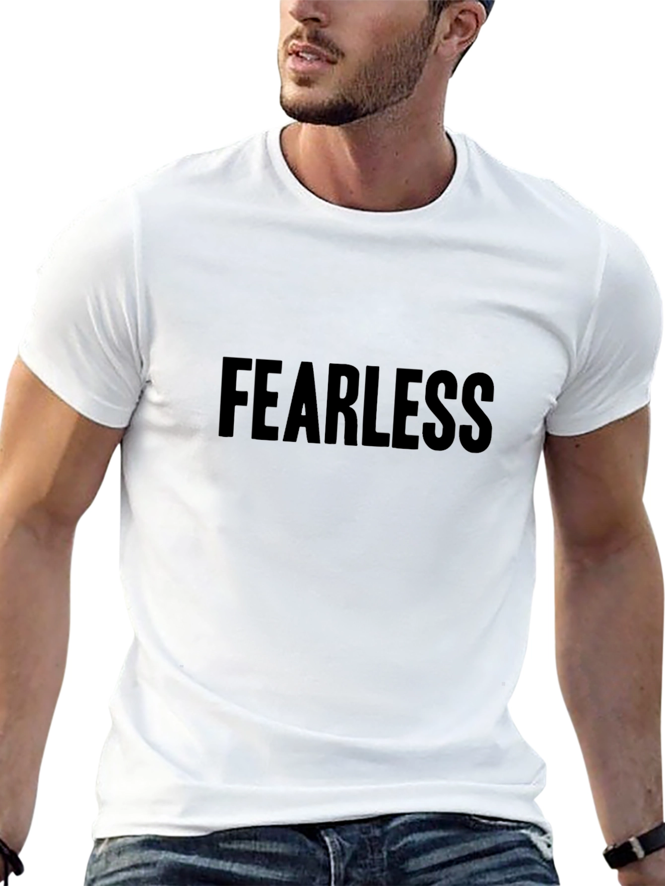 Fearless Black Graphic Tee - Casual Style