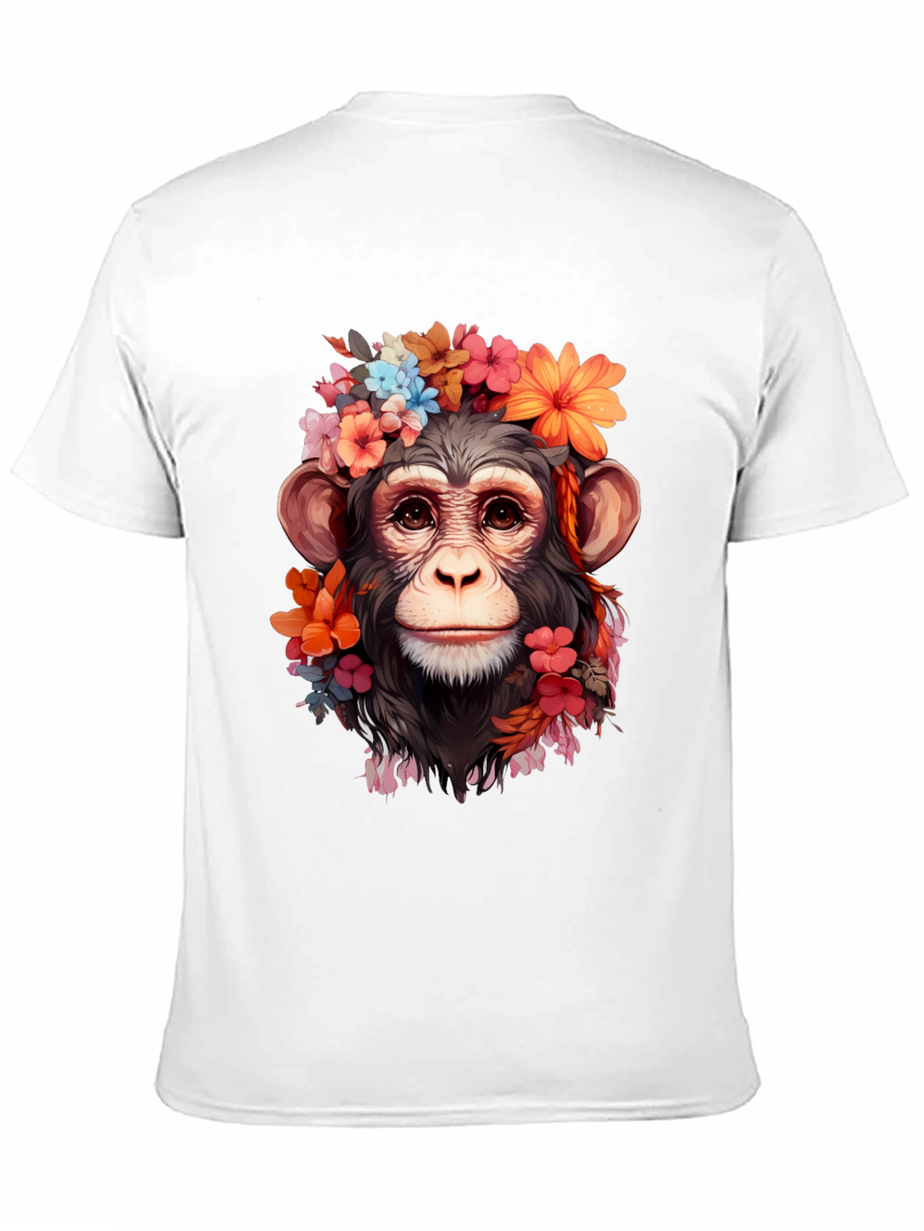 Floral Monkey T-Shirt - Unique Graphic Tee