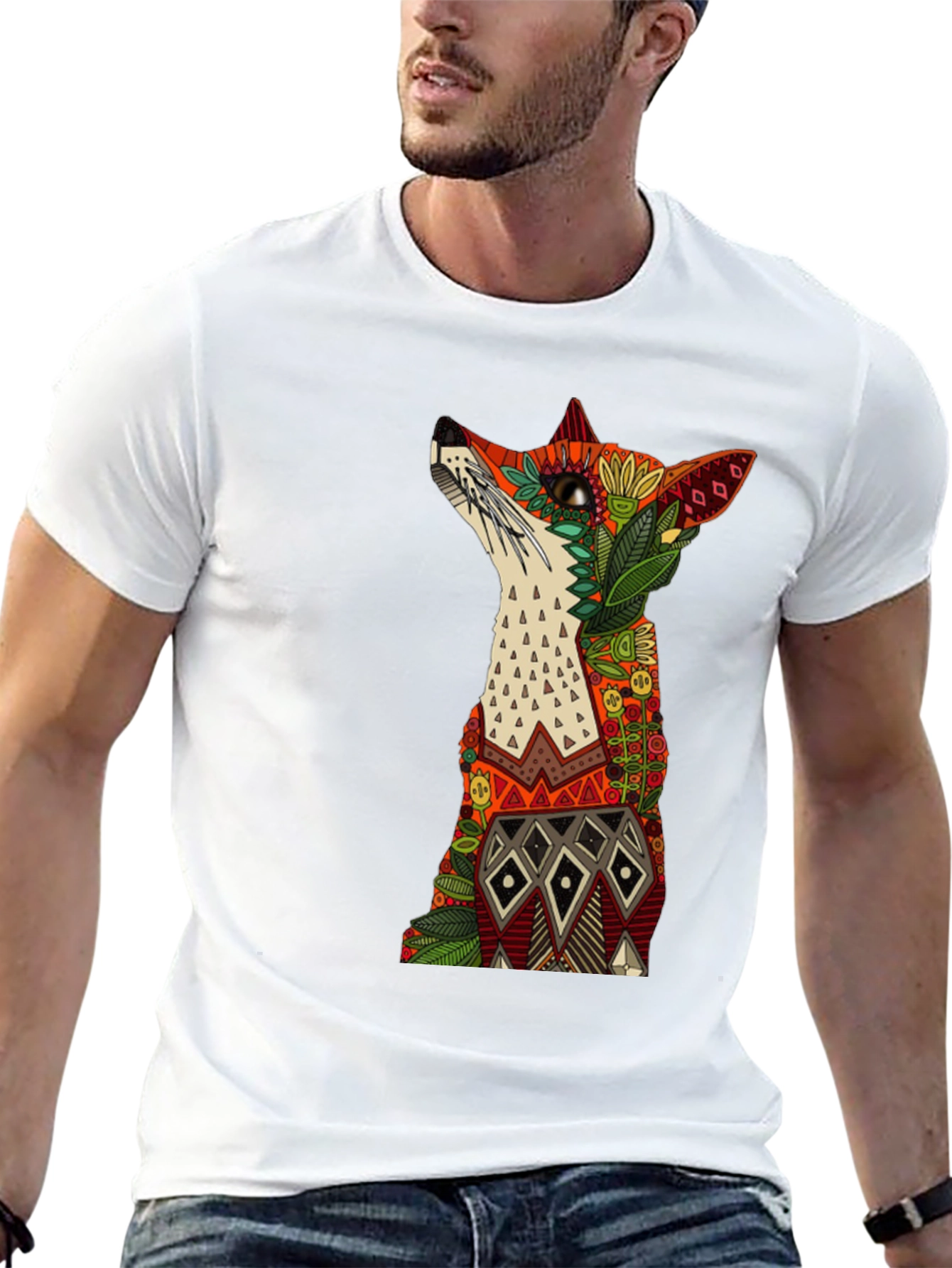 Fox Graphic Print Mens Black T-Shirt