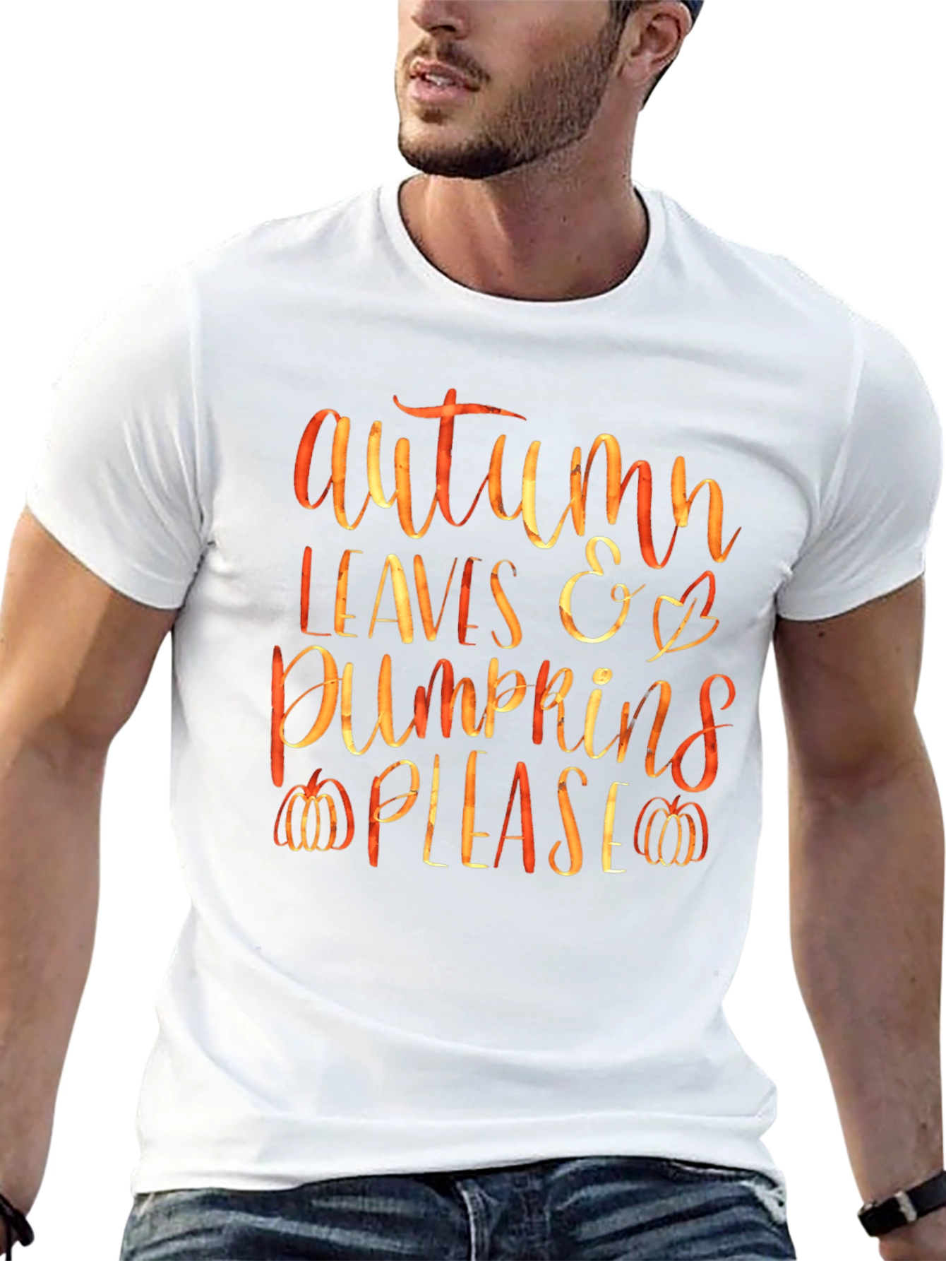 Autumn Leaves & Pumpkins Graphic Tee