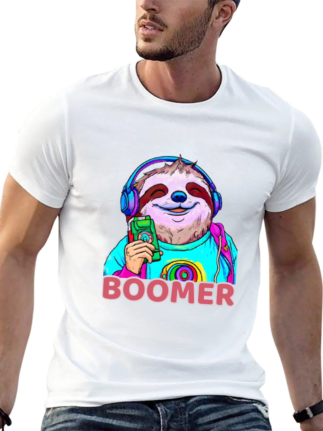 Sloth Boomer T-Shirt Funny Retro Design