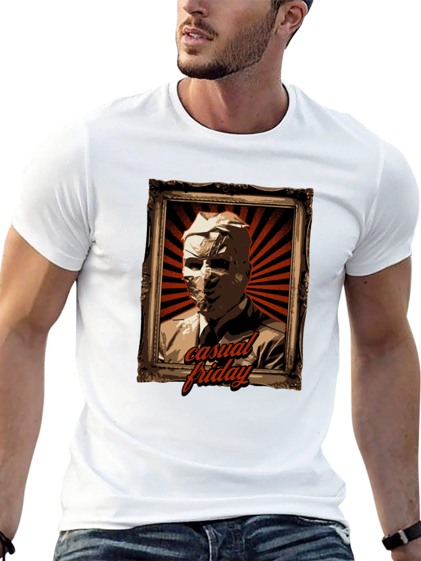 Casual Friday T-Shirt: Retro Portrait Design