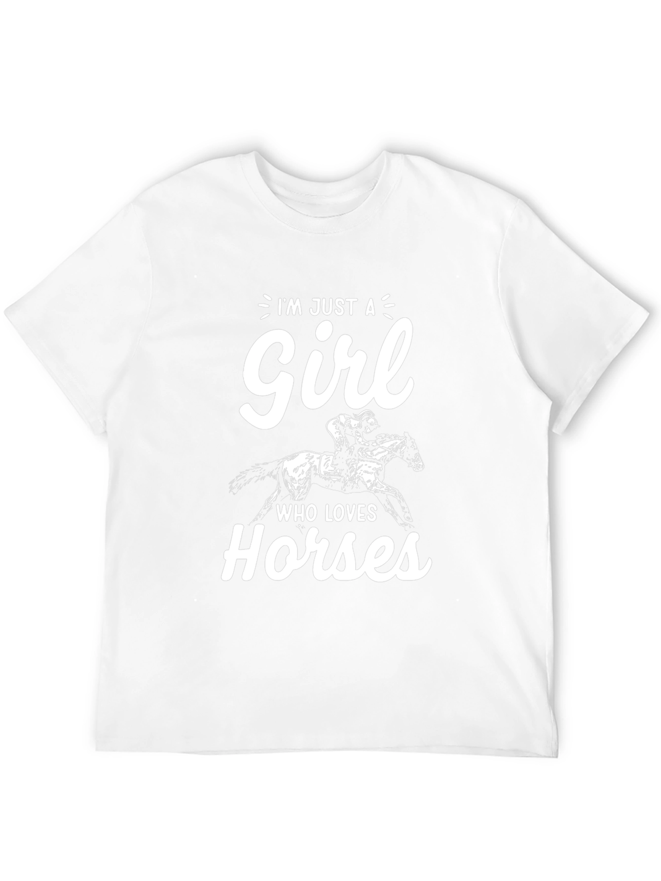 Girl Who Loves Horses T-Shirt - Equestrian Gift