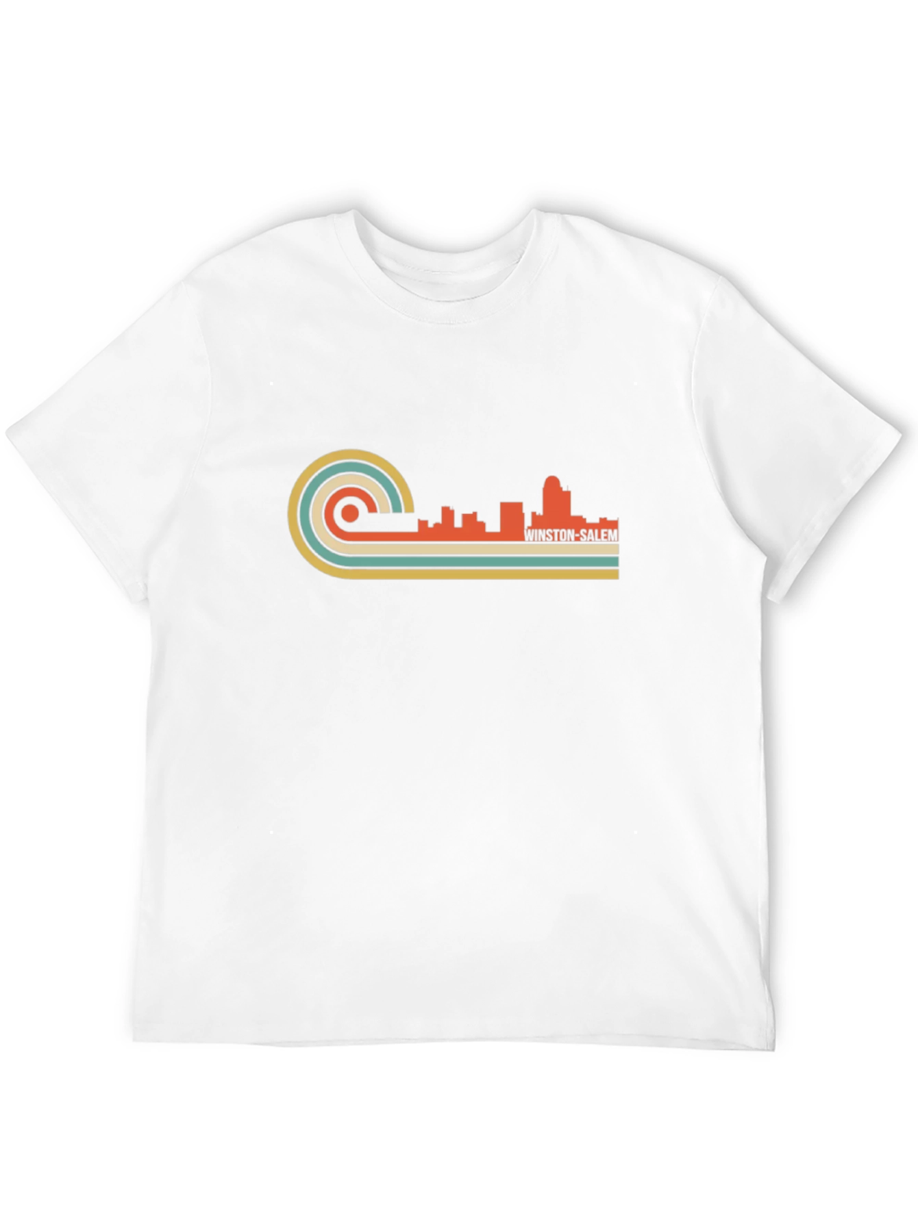 Retro Winston-Salem Skyline Graphic T-Shirt