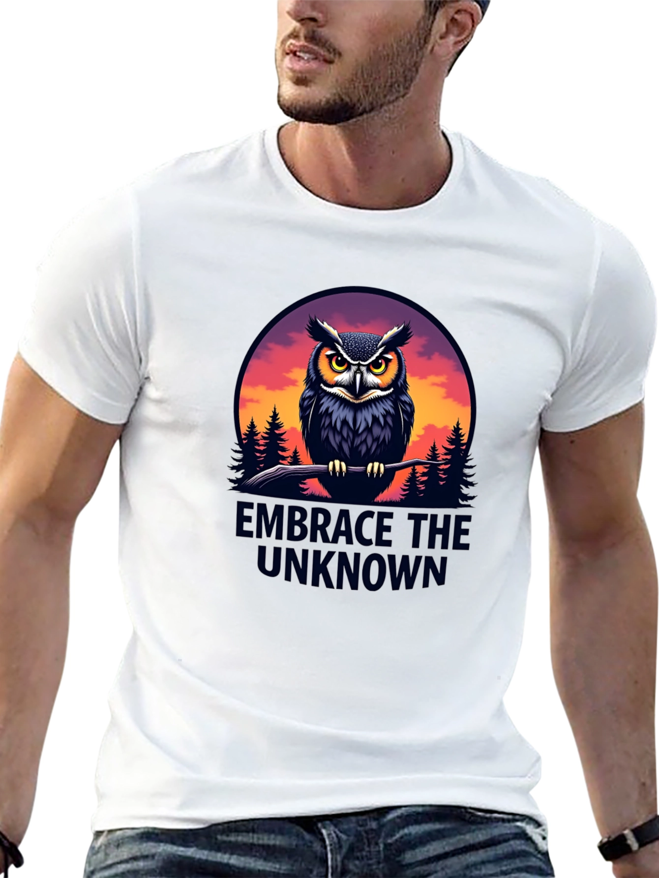 Embrace the Unknown Owl Graphic T-Shirt