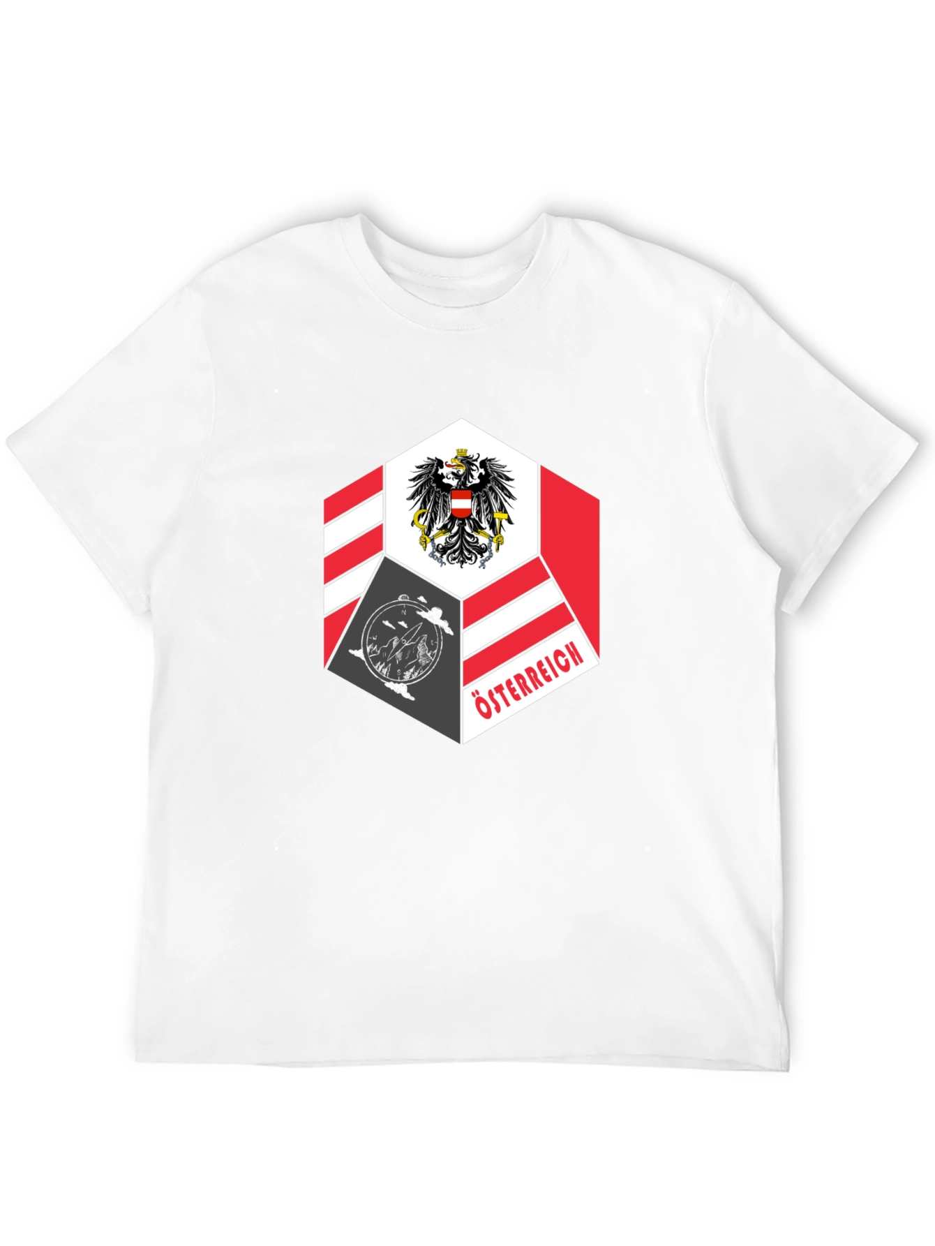 Austria Emblem Graphic Tee - Black Casual T-Shirt
