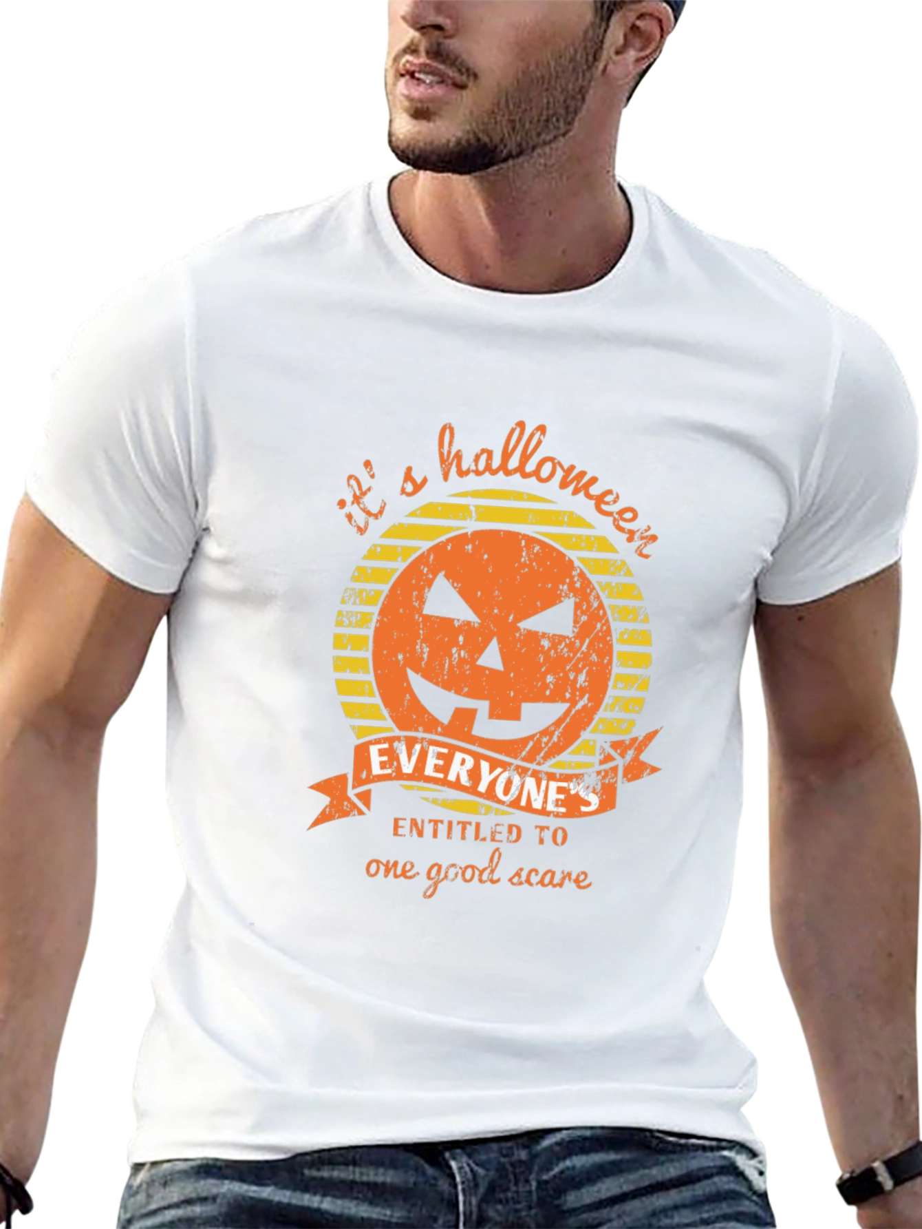 Halloween Pumpkin Graphic Tee - Its a Halloween Scare!