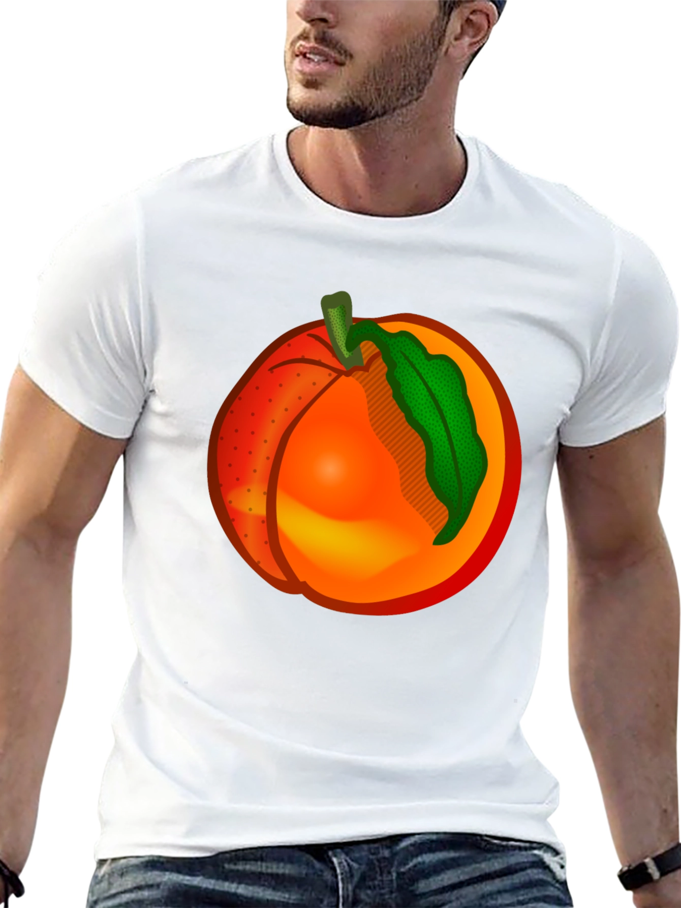Peach Graphic T-Shirt - Fruity Fashion