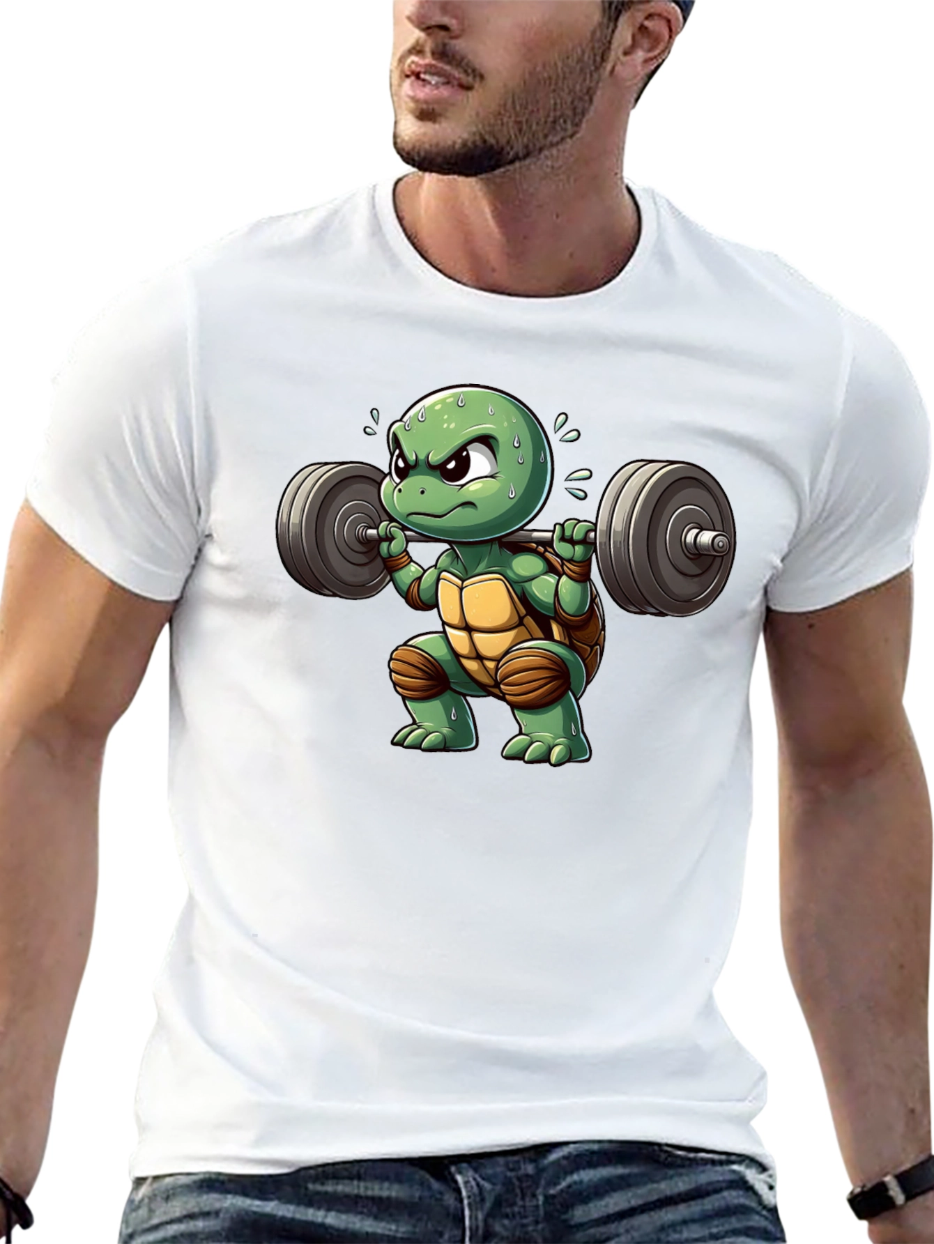 Turtle Lifting Barbell T-Shirt