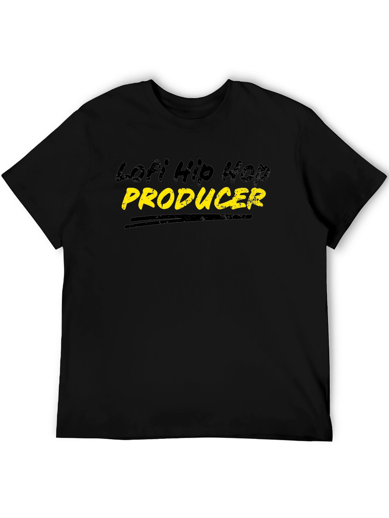 Lofi Hip Hop Producer Black Graphic Tee