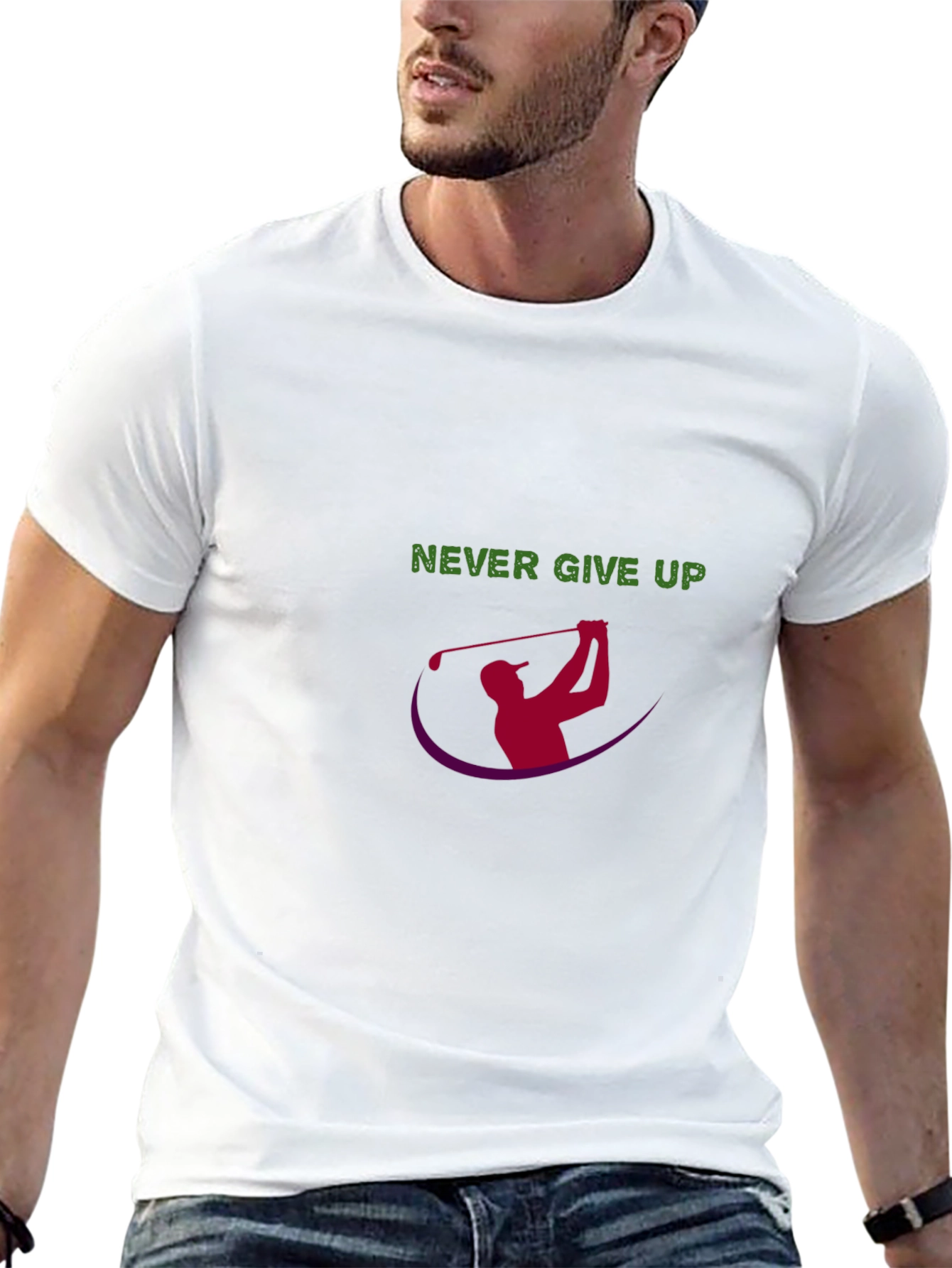 Never Give Up Golf Tee