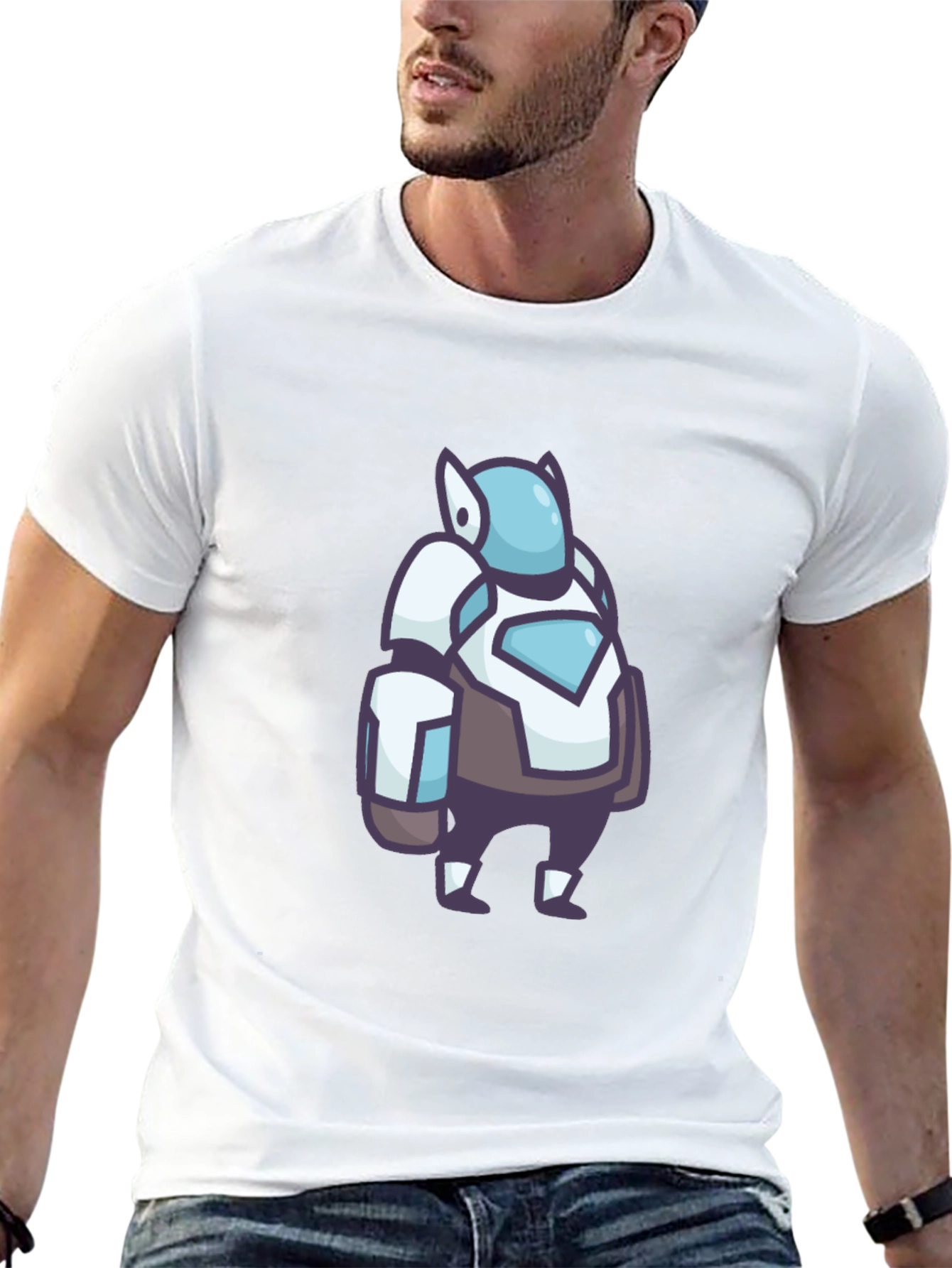 Cool Robot Graphic Black T-Shirt
