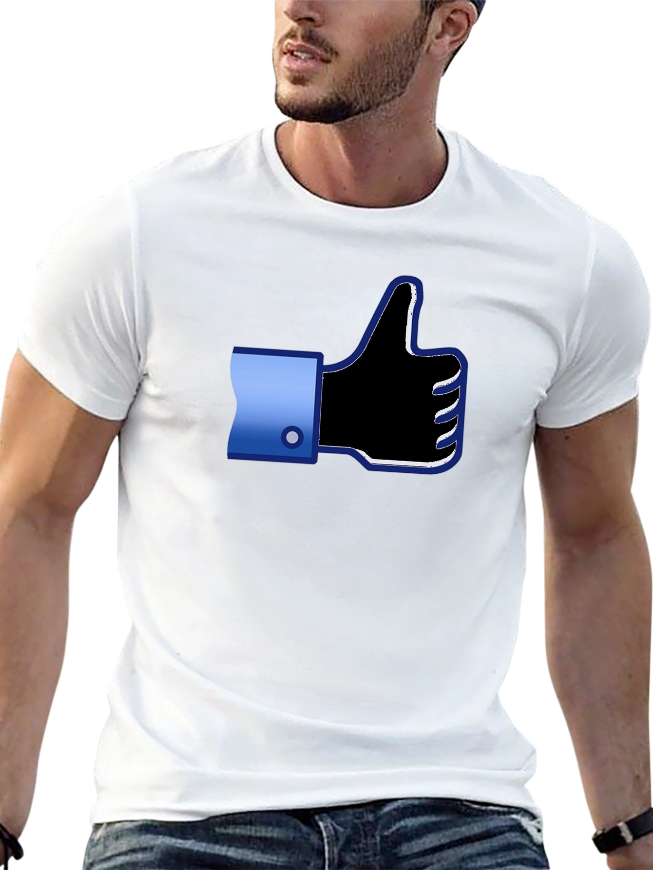 Thumbs Up Graphic Black T-Shirt