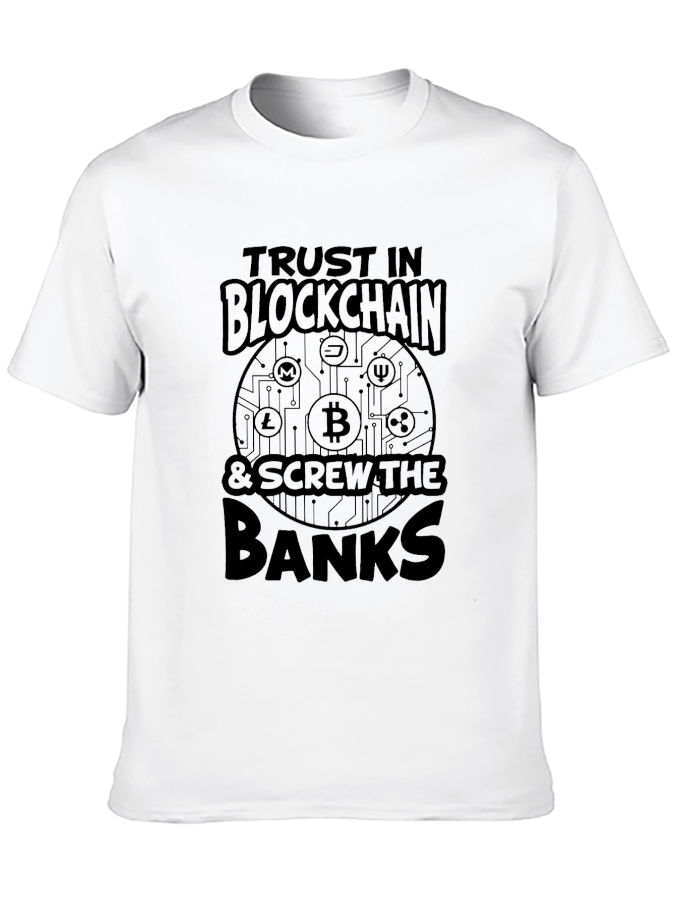 Trust Blockchain Tee - Bitcoin Crypto Shirt