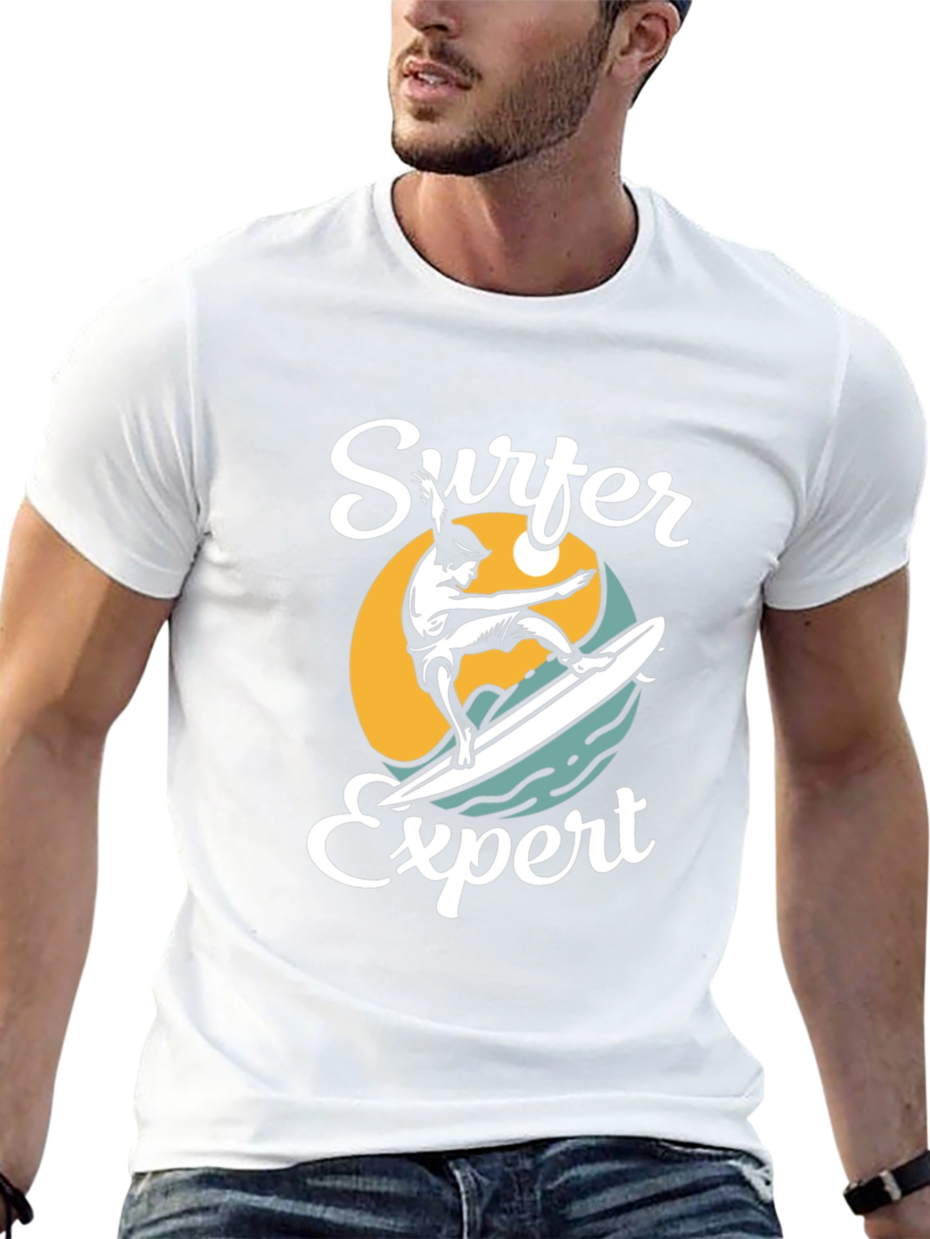 Surfer Expert Black Graphic Tee