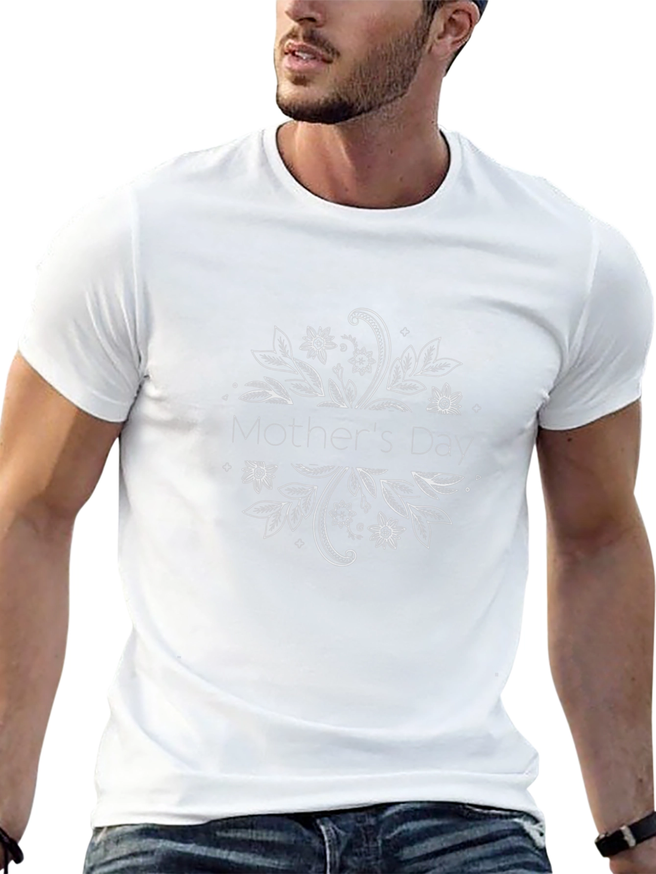 Mothers Day Floral Graphic Tee - Black