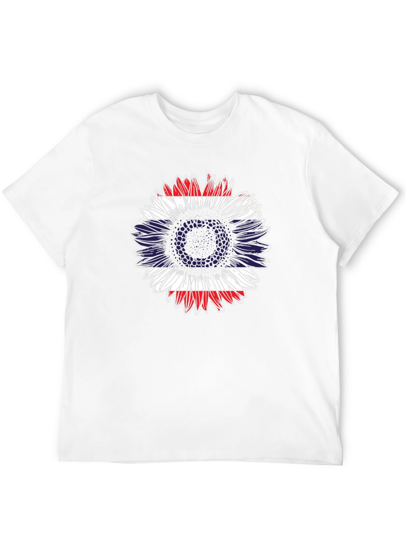 Thailand Flag Sunflower T-Shirt - Black