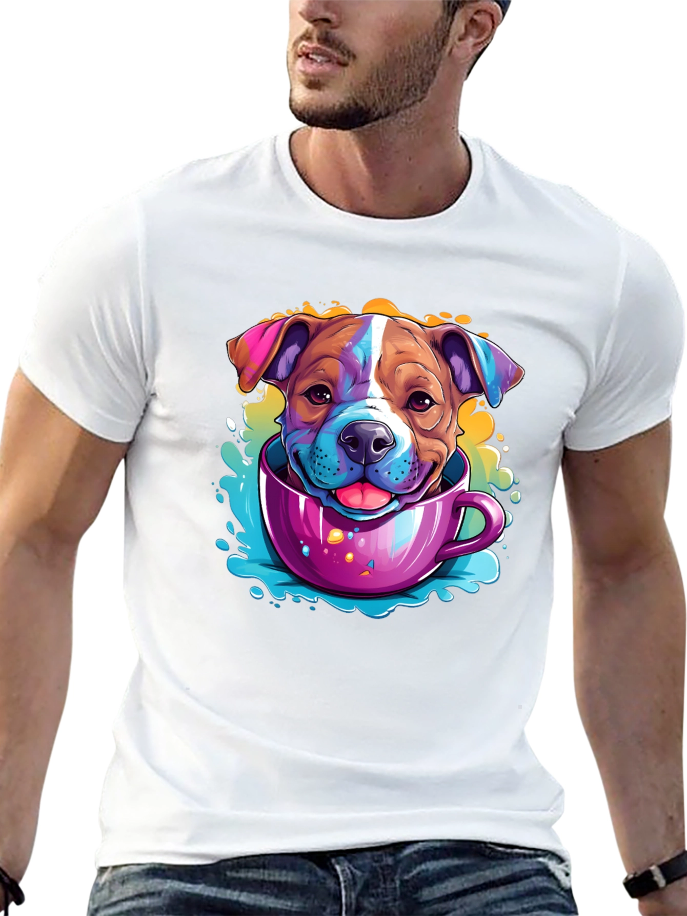 Dog in a Cup Graphic T-Shirt