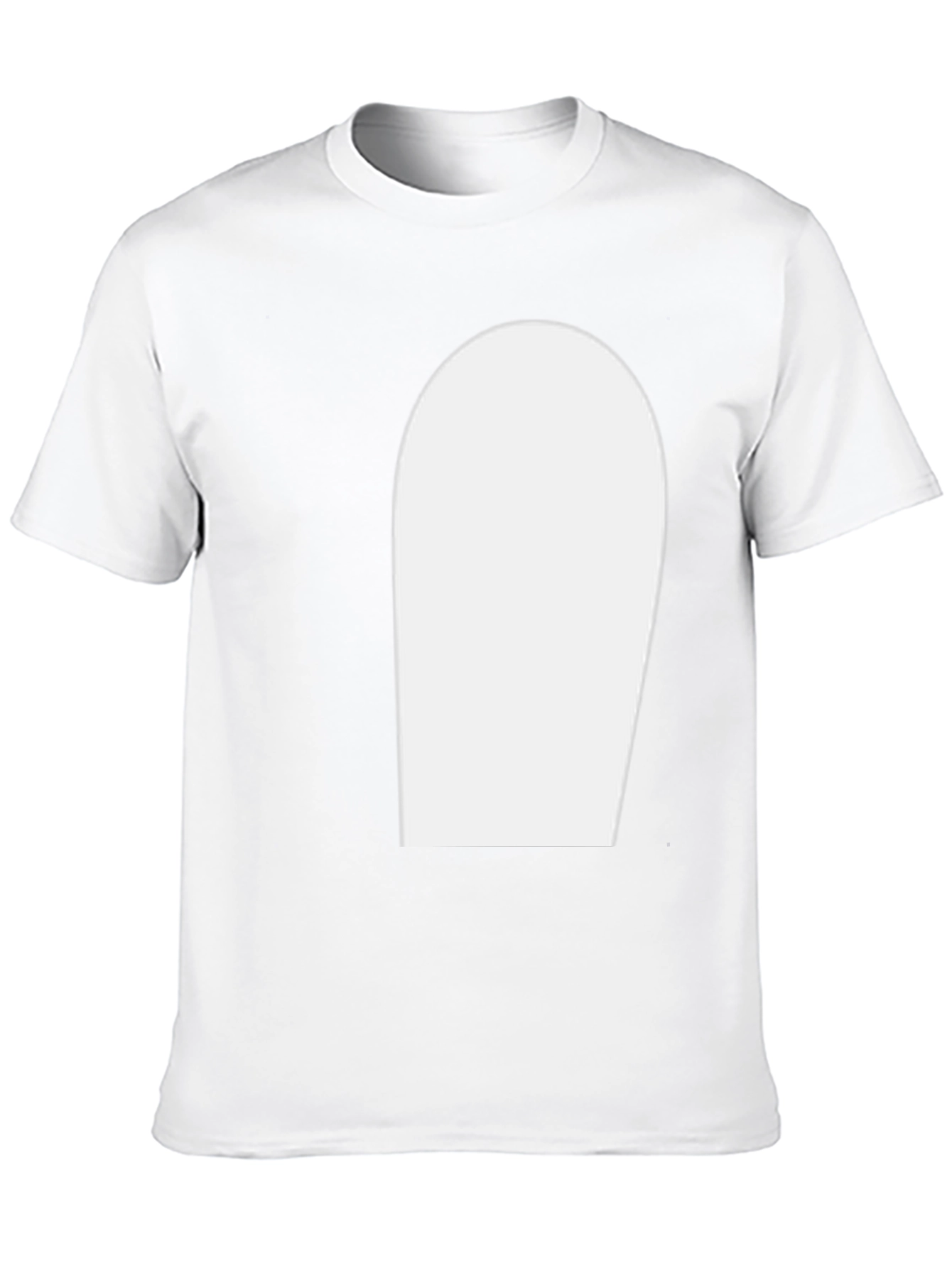 Mens Black T-Shirt with White Graphic Print