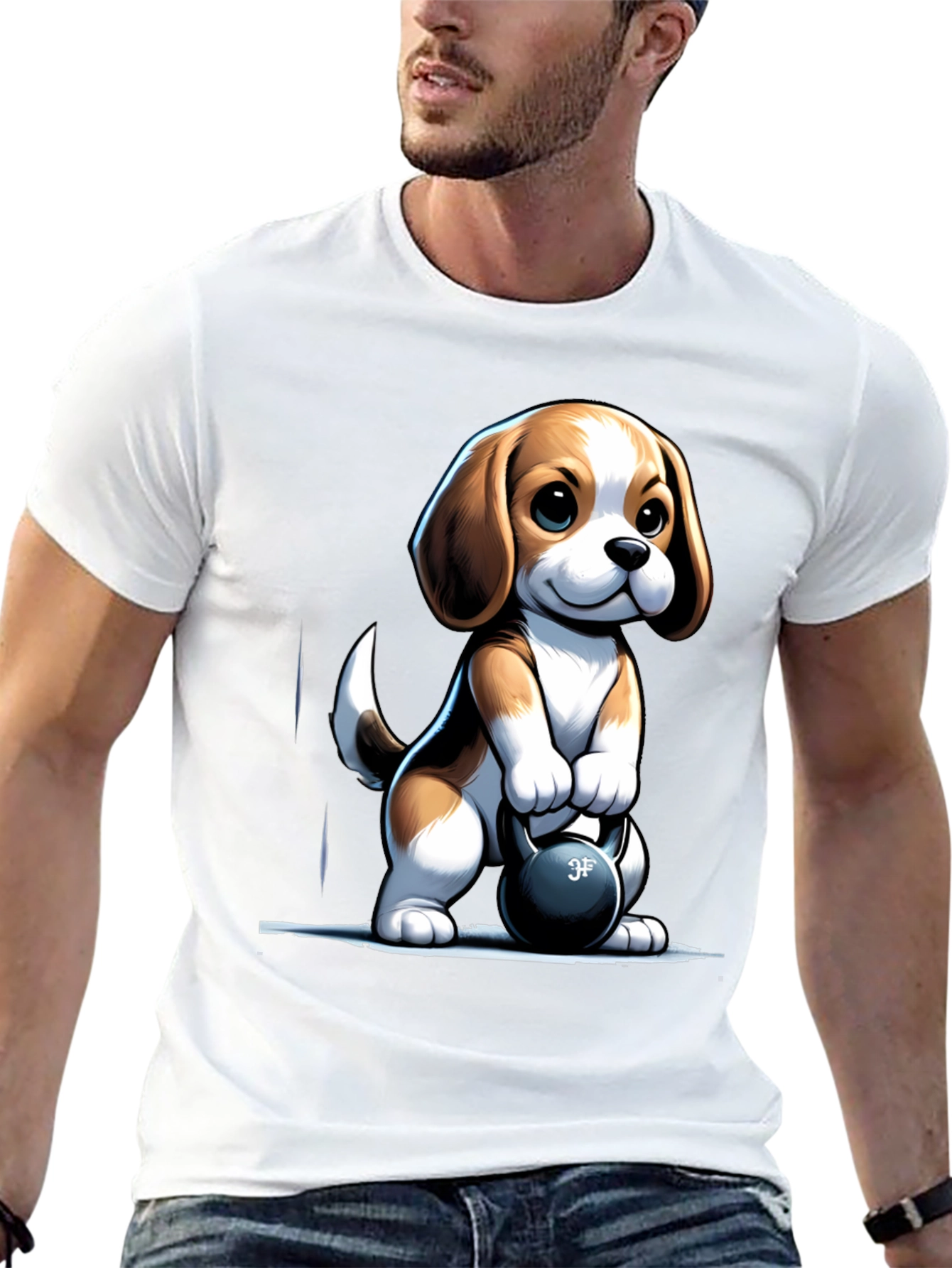 Beagle Lifting Kettlebell T-Shirt