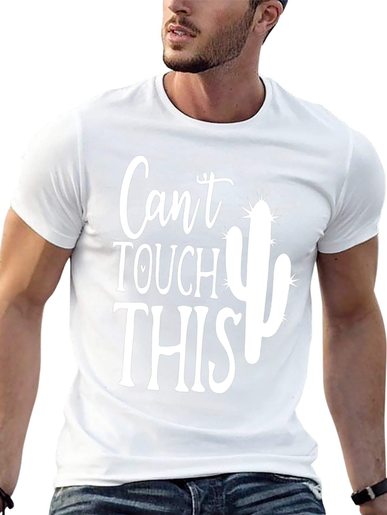 Mens Cant Touch This Cactus Graphic Tee