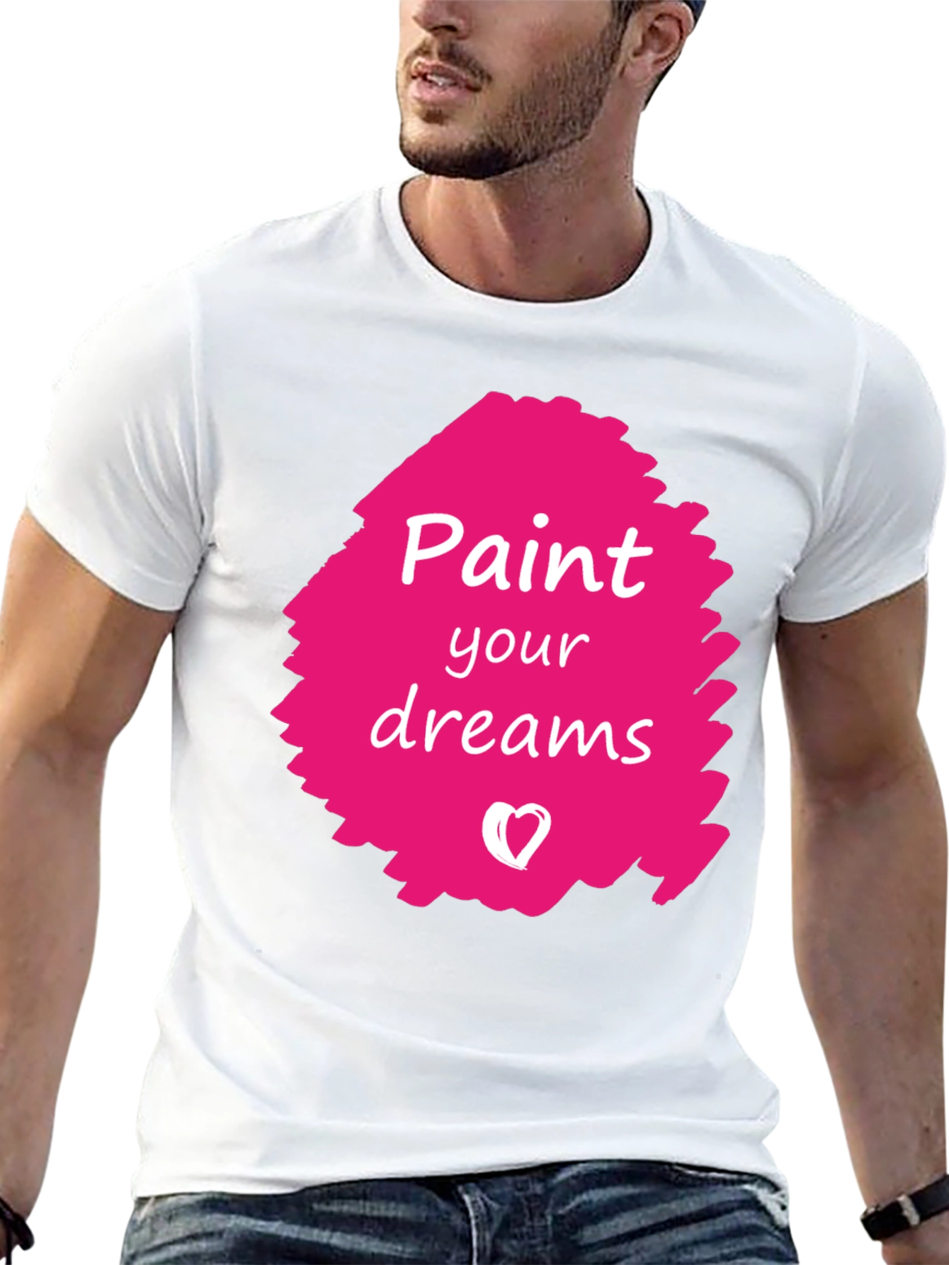 Paint Your Dreams Graphic Tee - Black Cotton T-Shirt