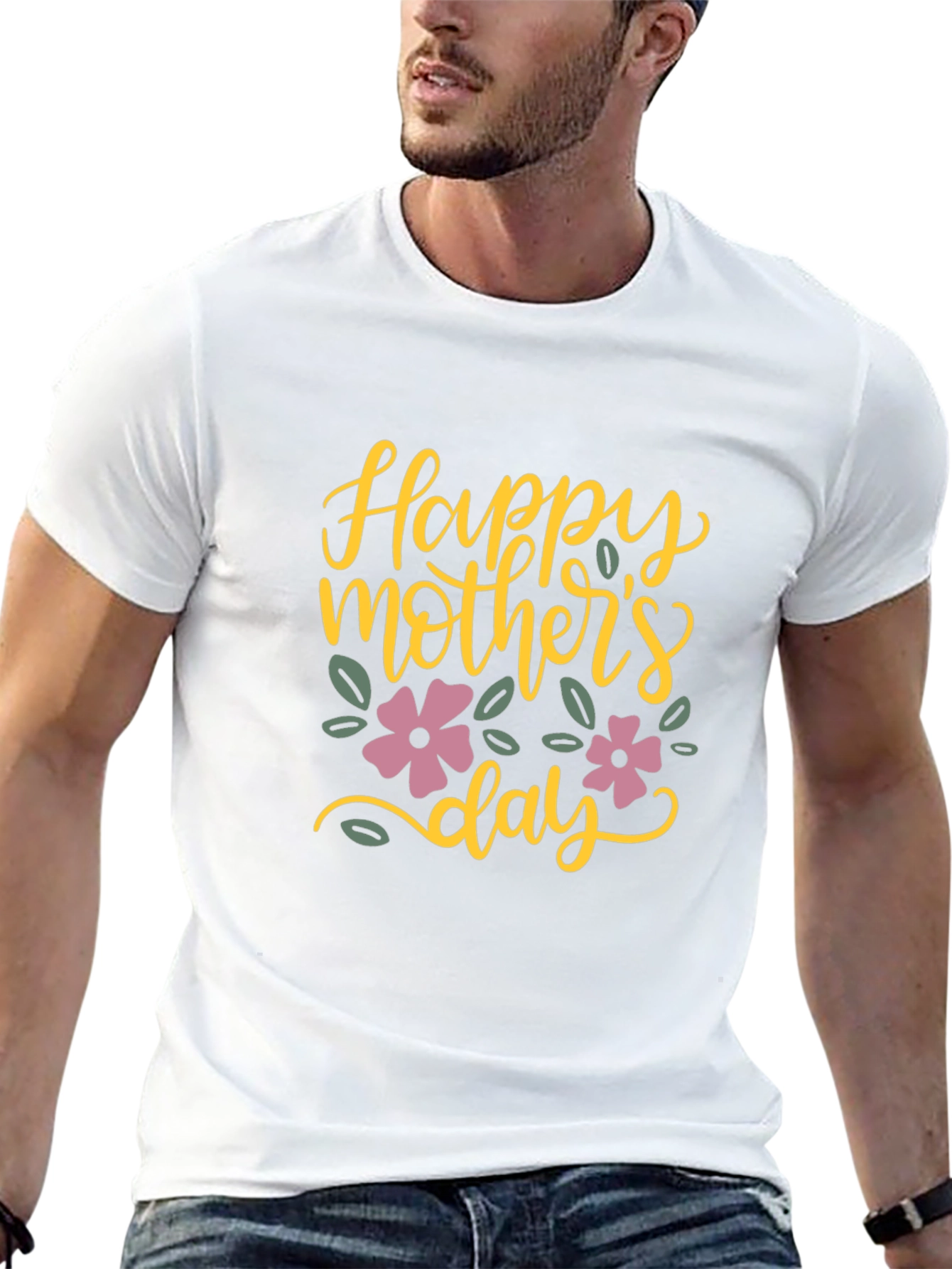 Happy Mothers Day T-Shirt - Floral Design