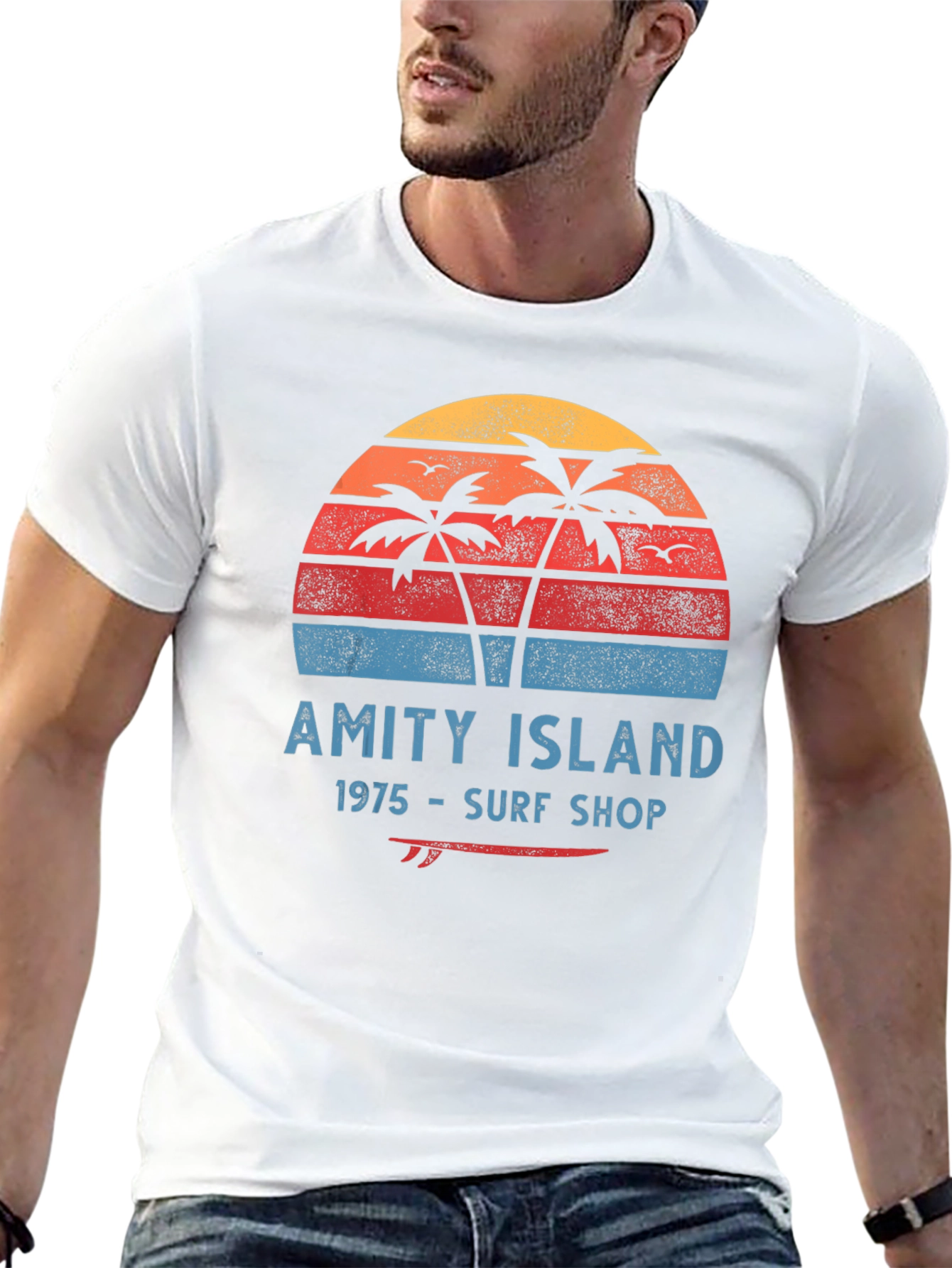 Amity Island 1975 Surf Shop Graphic Tee