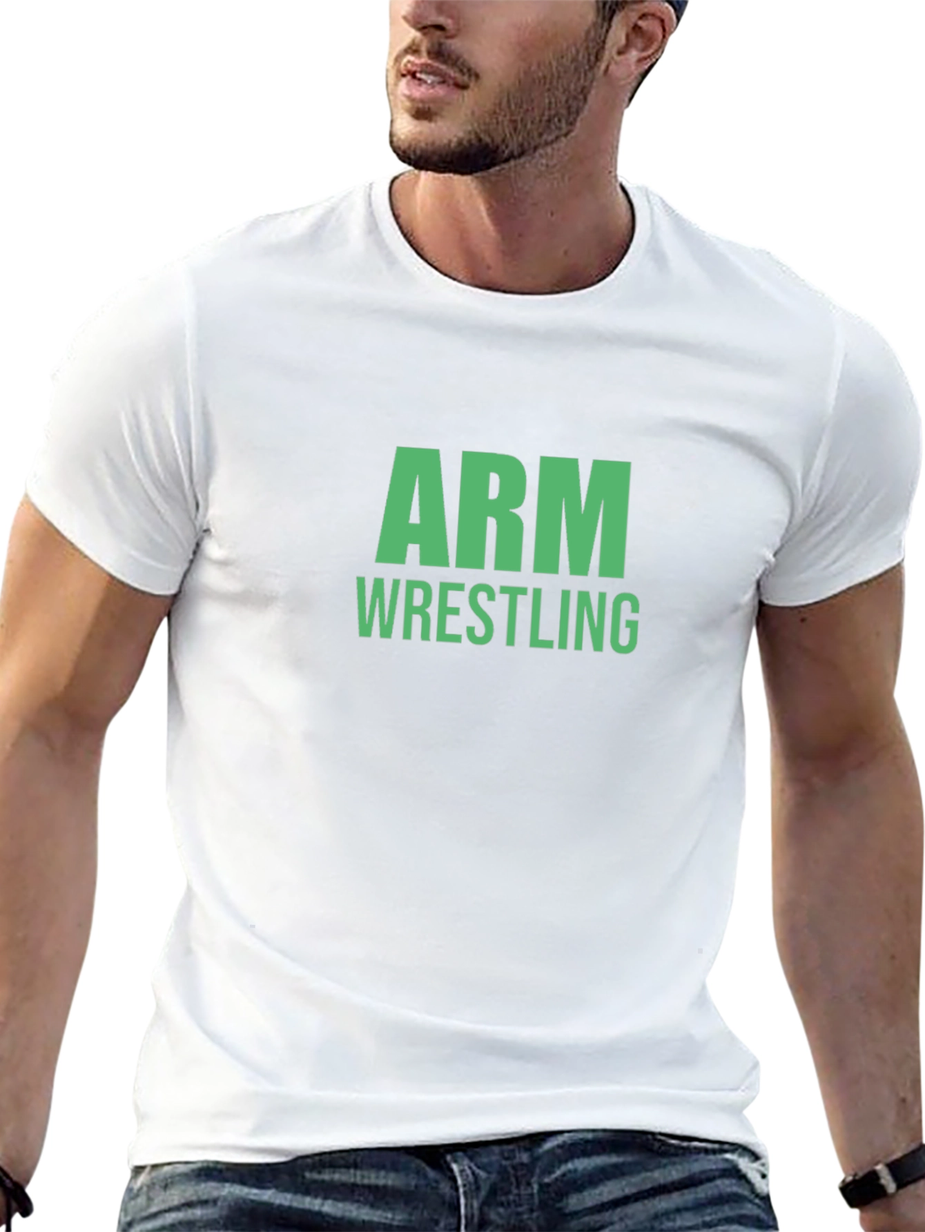 Arm Wrestling T-Shirt - Black Graphic Tee