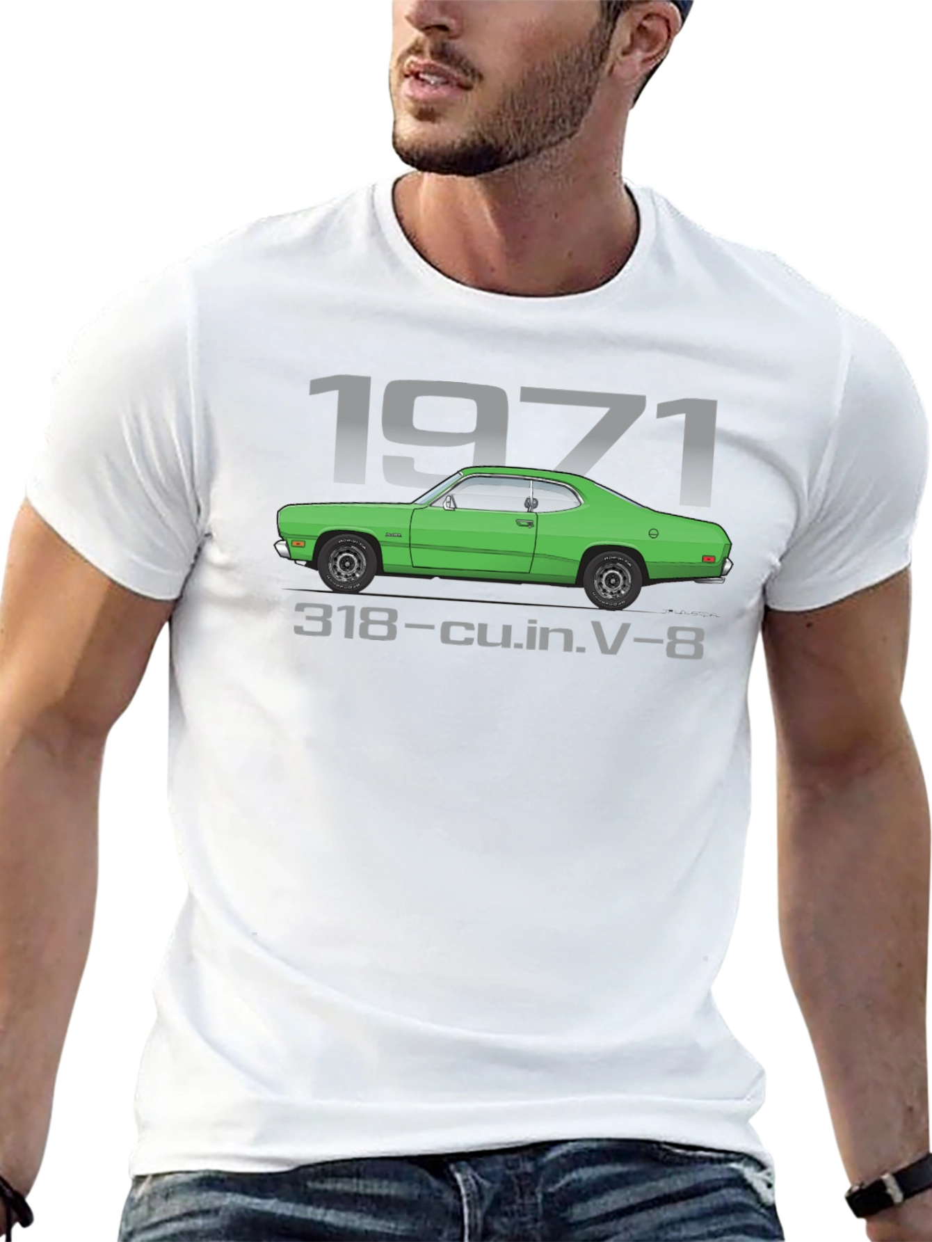 1971 Car Black T-Shirt