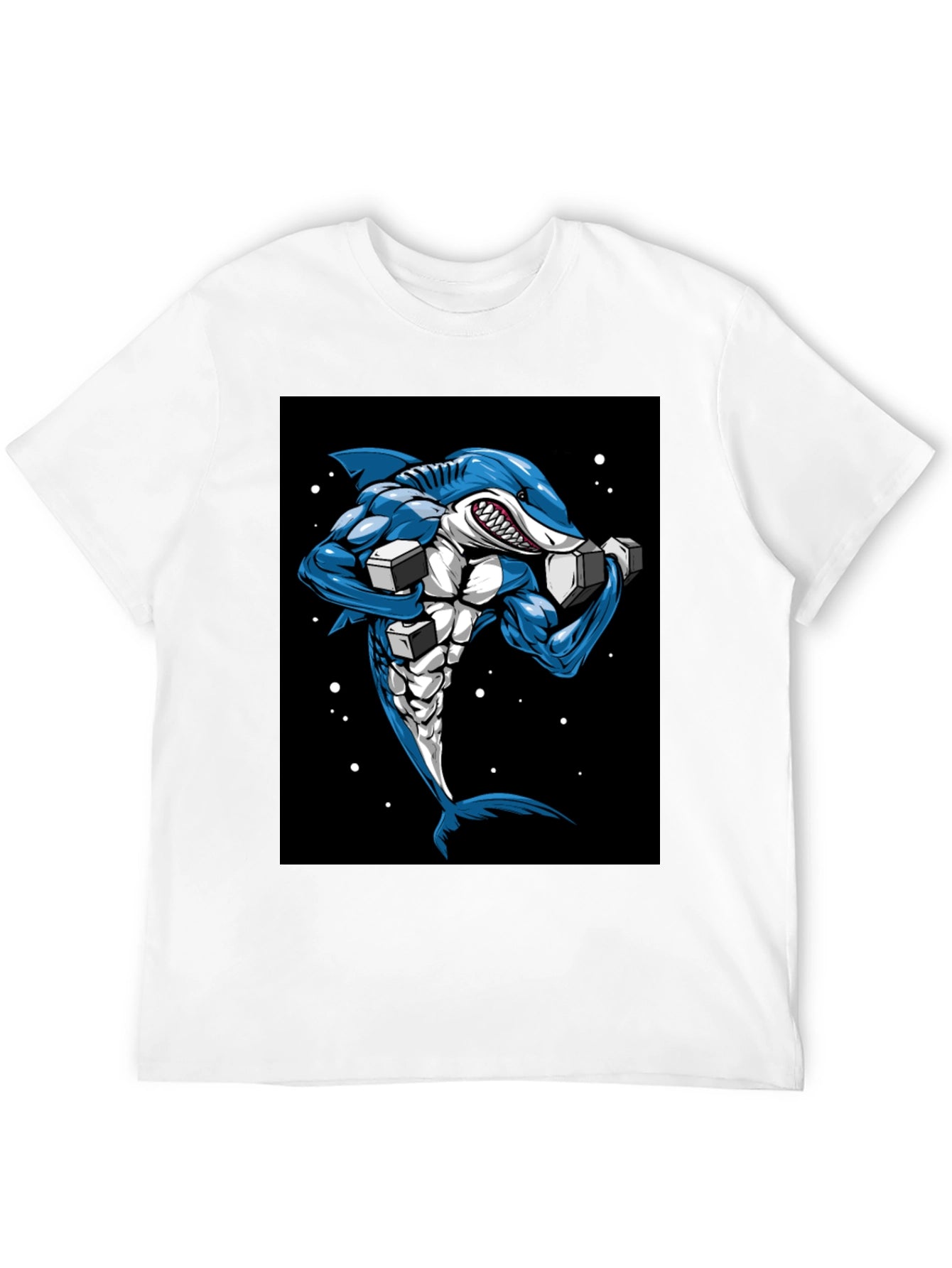 Shark Gym Bodybuilder Black T-Shirt