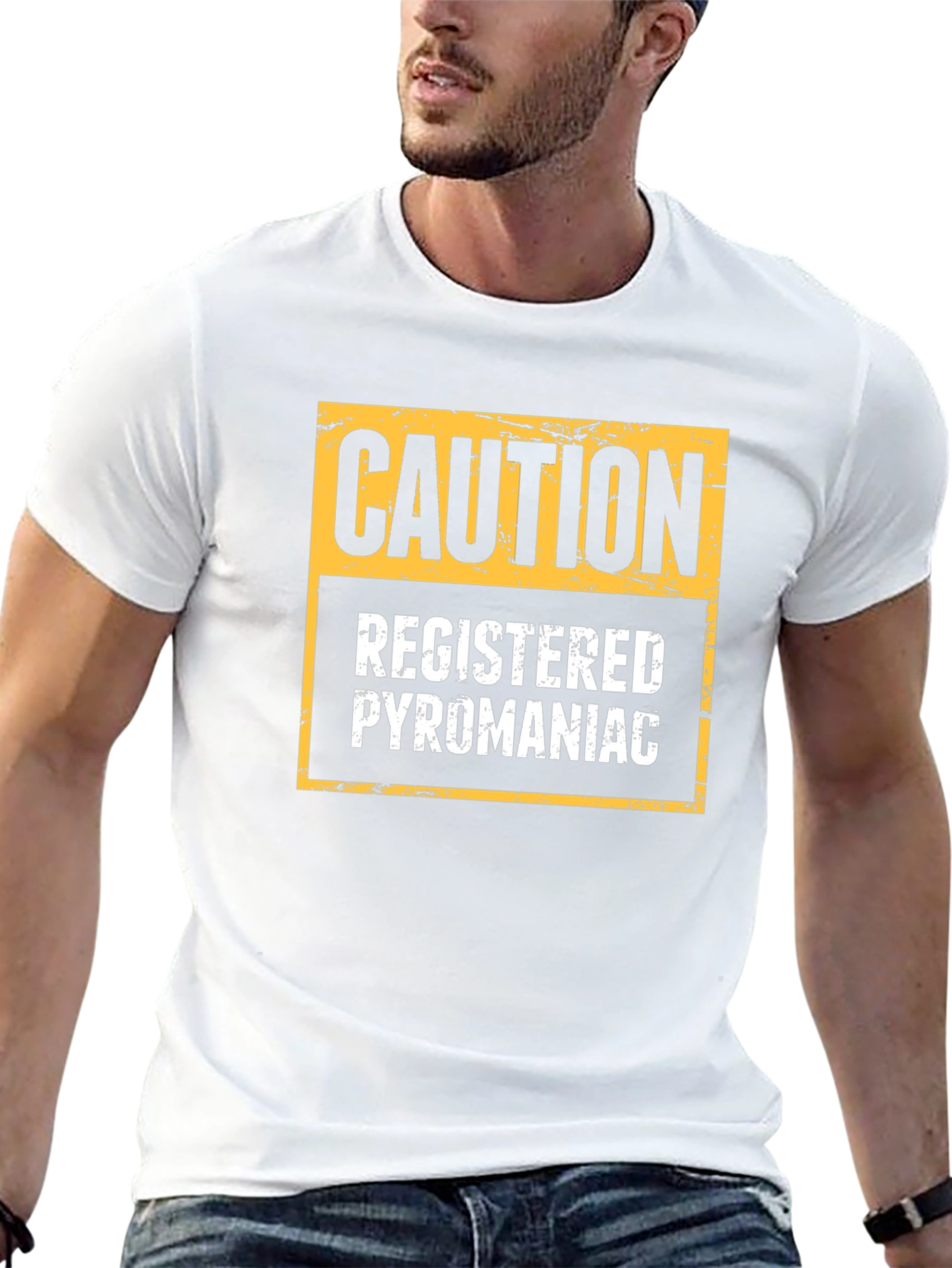 Caution Registered Pyromaniac Novelty T-Shirt