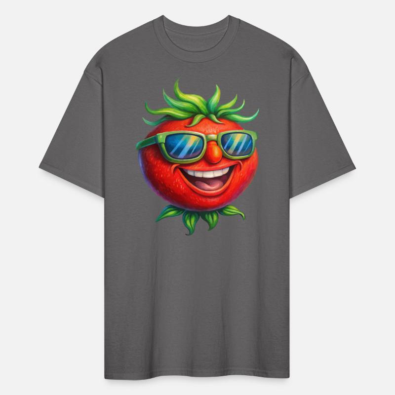 Laughing tomato with sunglasses cool summer design