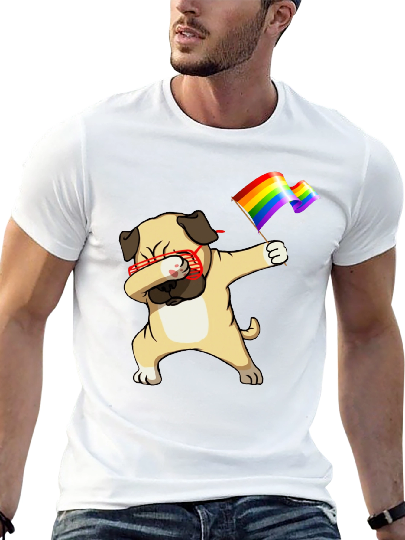 Pug Dab LGBTQ Pride T-Shirt