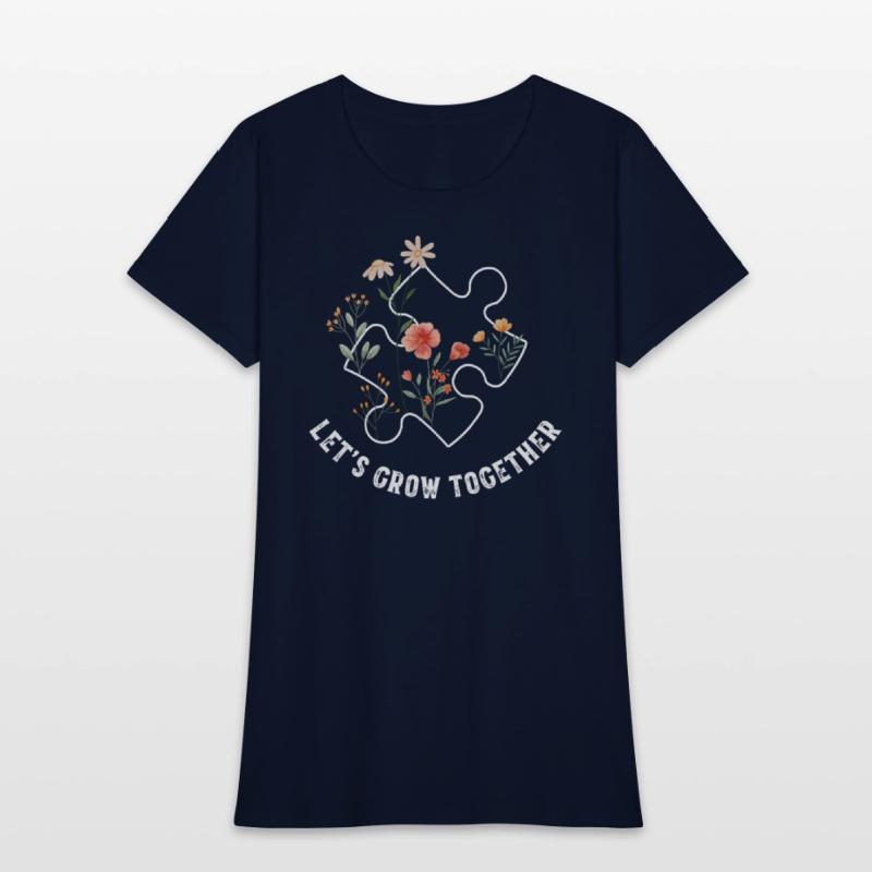 Let's Grow Together Puzzle Flowers Autism Support