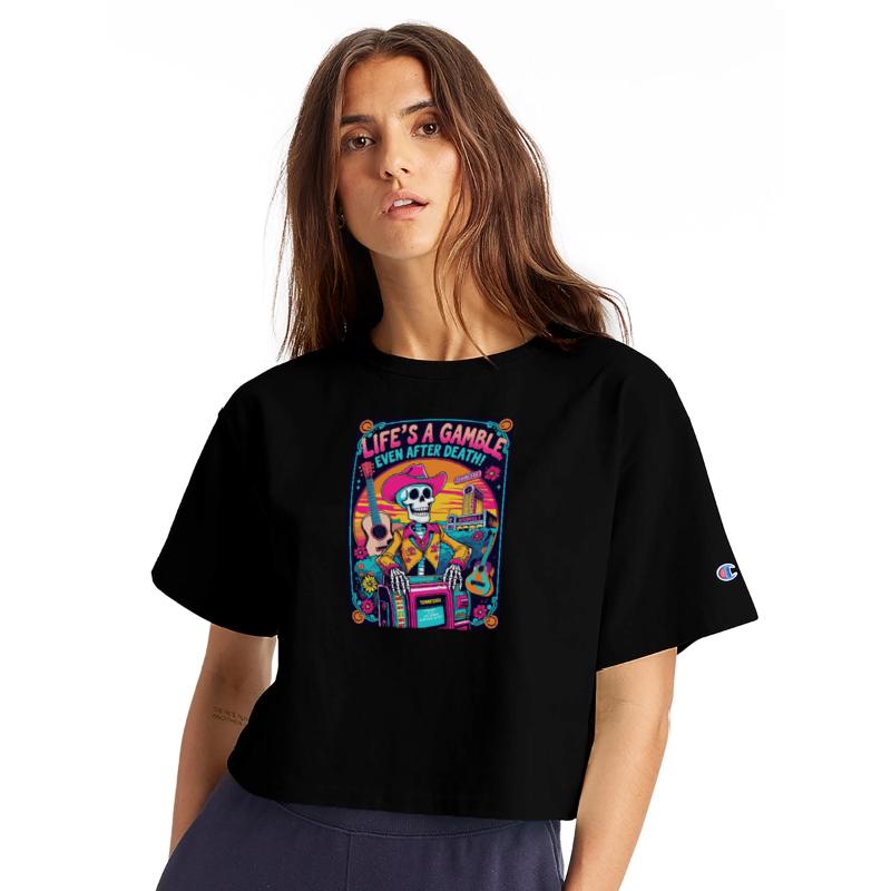 Lifes a Gamble Psychedelic Cowboy Skeleton in N