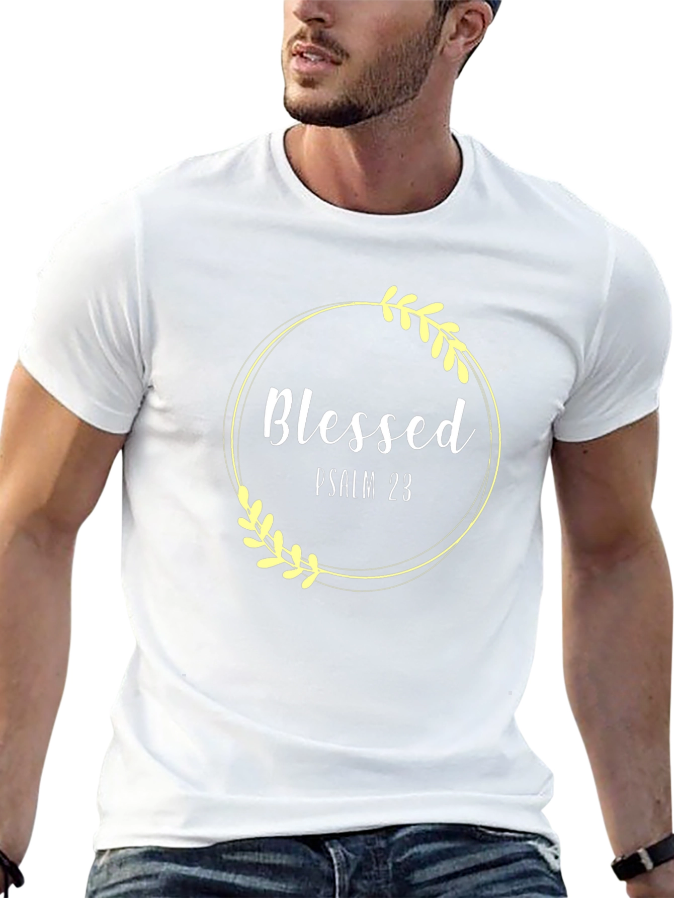 Blessed Psalm 23 Black T-Shirt
