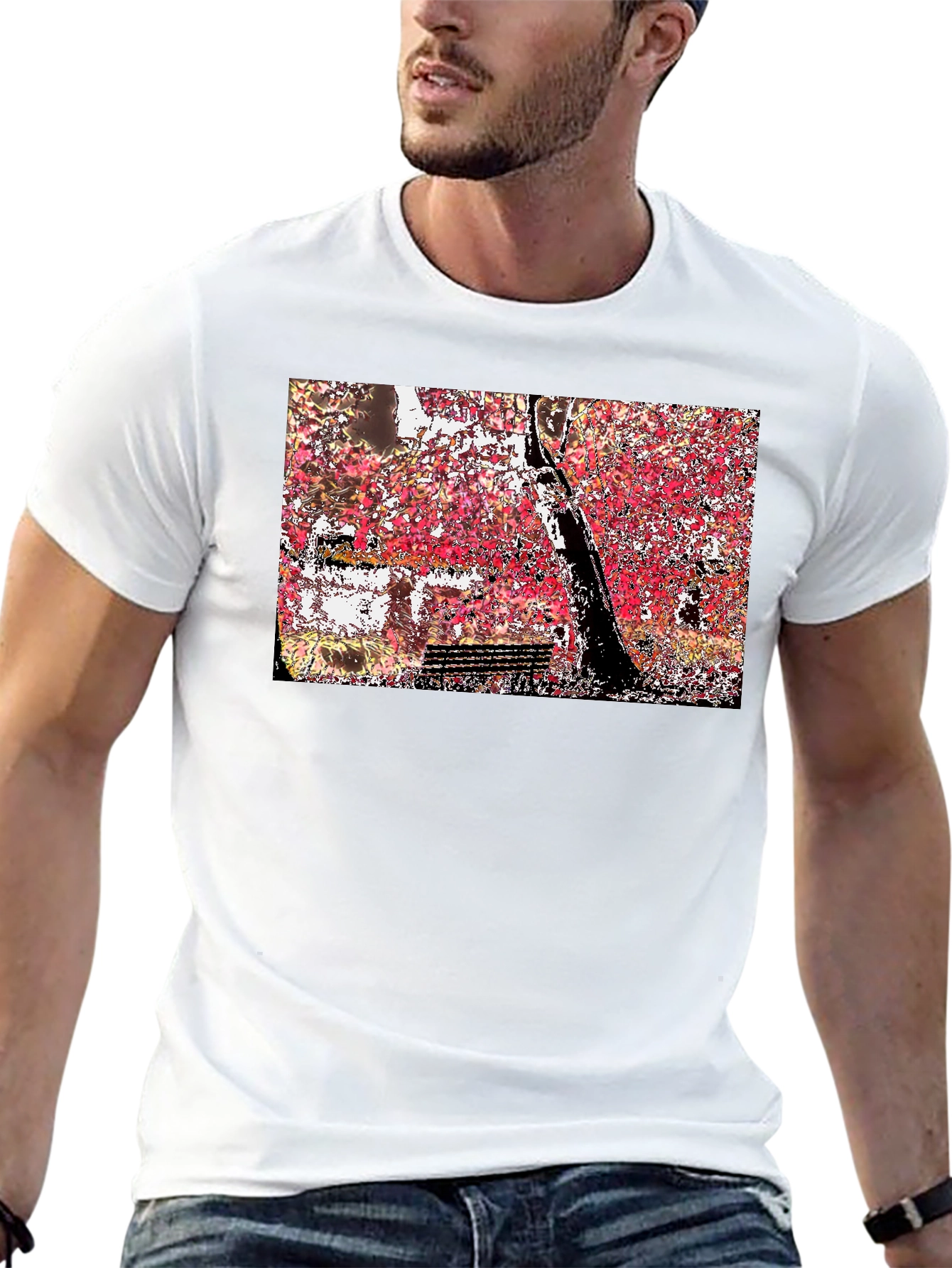 Autumn Tree Graphic Black Tee