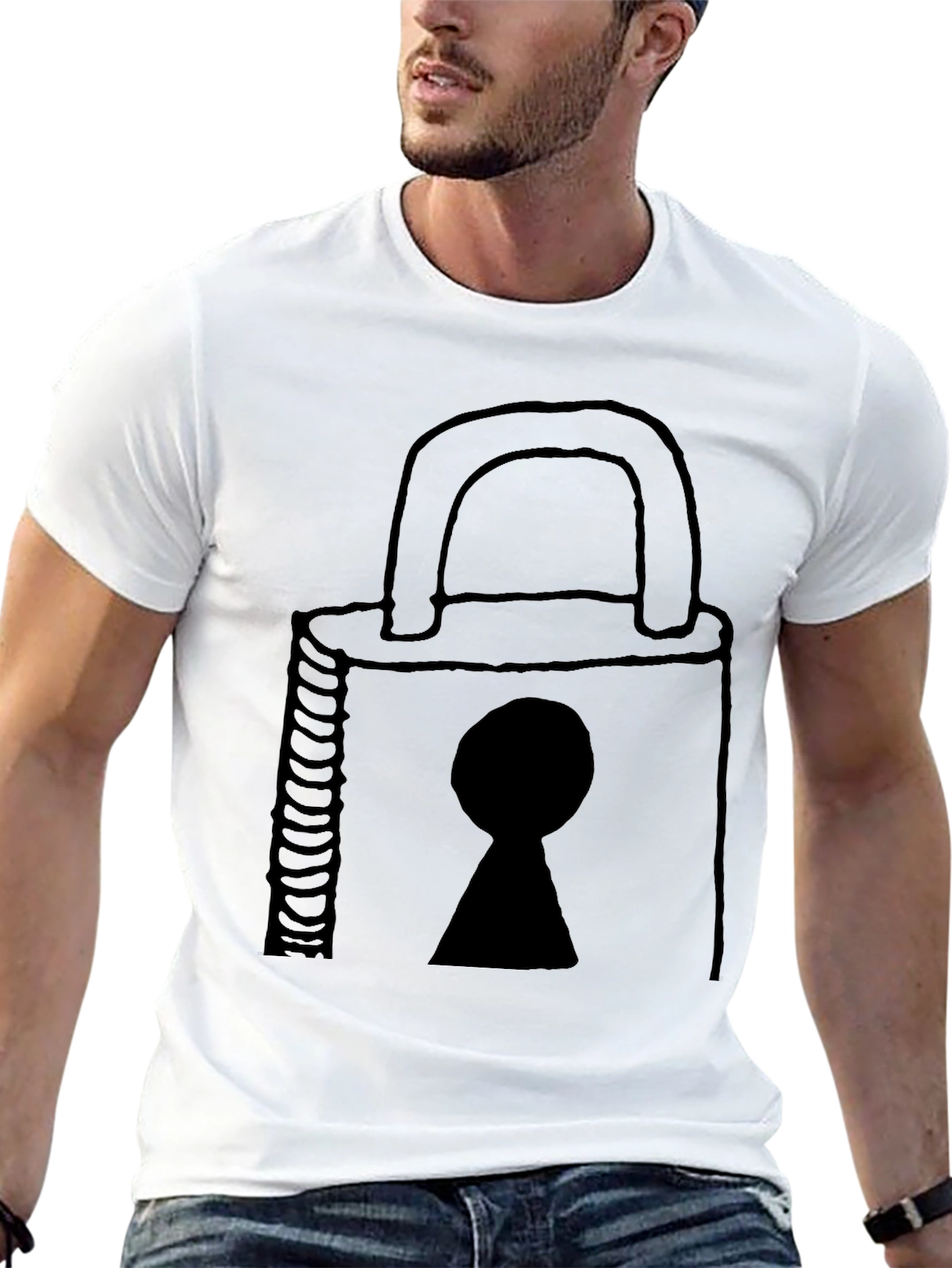 Padlock Graphic T-Shirt - Secure Your Style