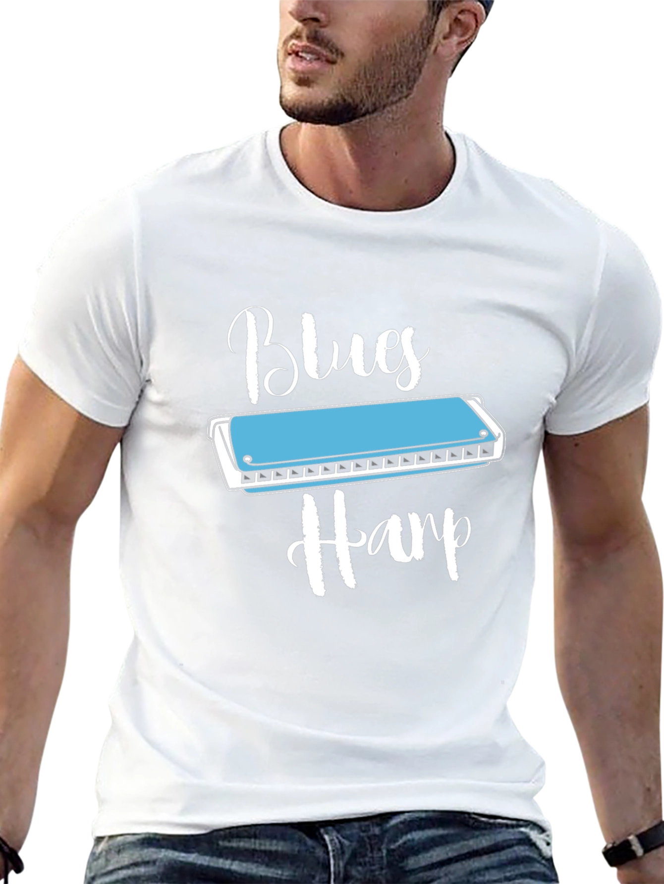 Blues Harp T-Shirt - Music Lover Tee