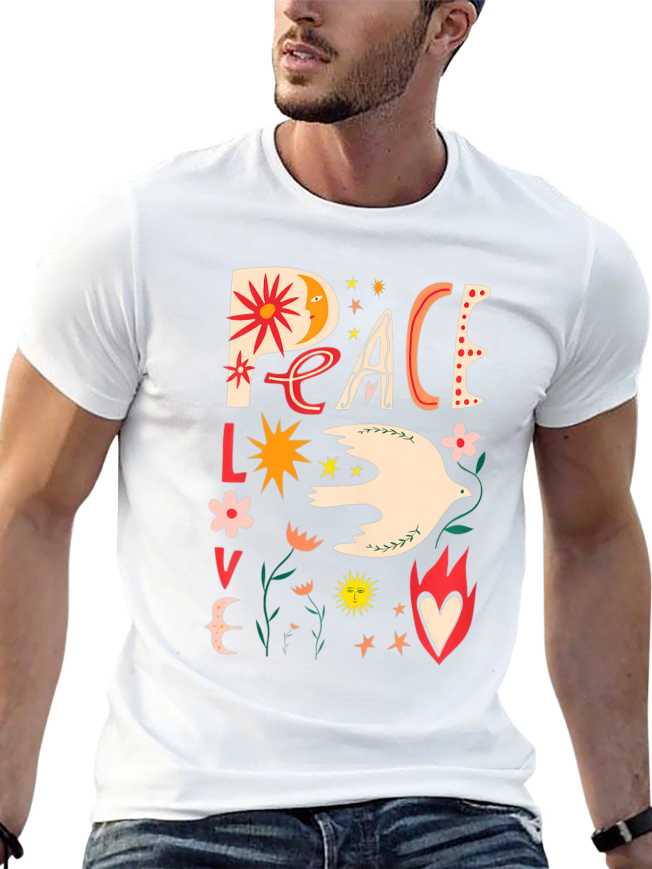 Peace Love Dove Graphic T-Shirt - Unisex