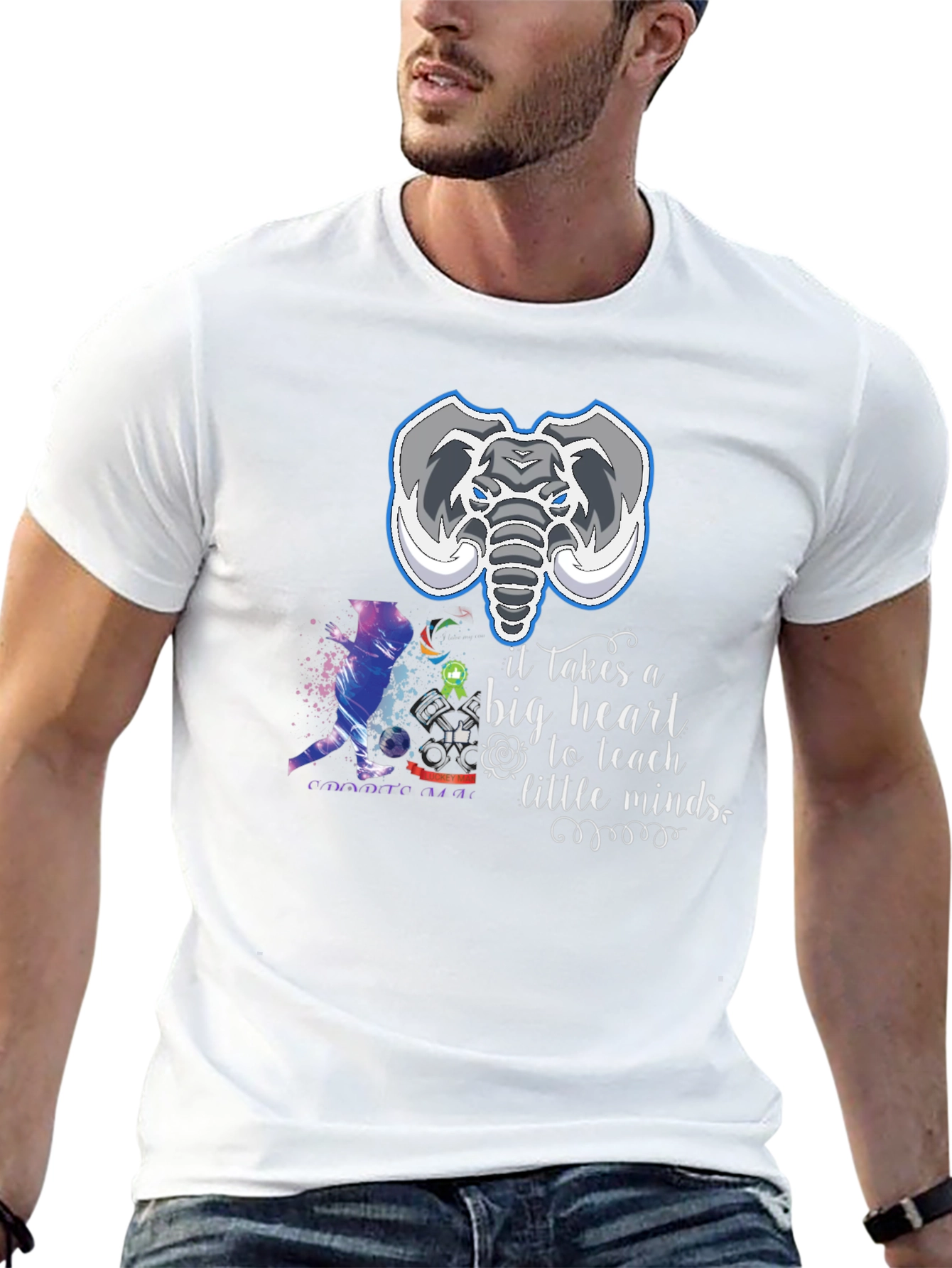 Elephant Teacher Heart T-Shirt