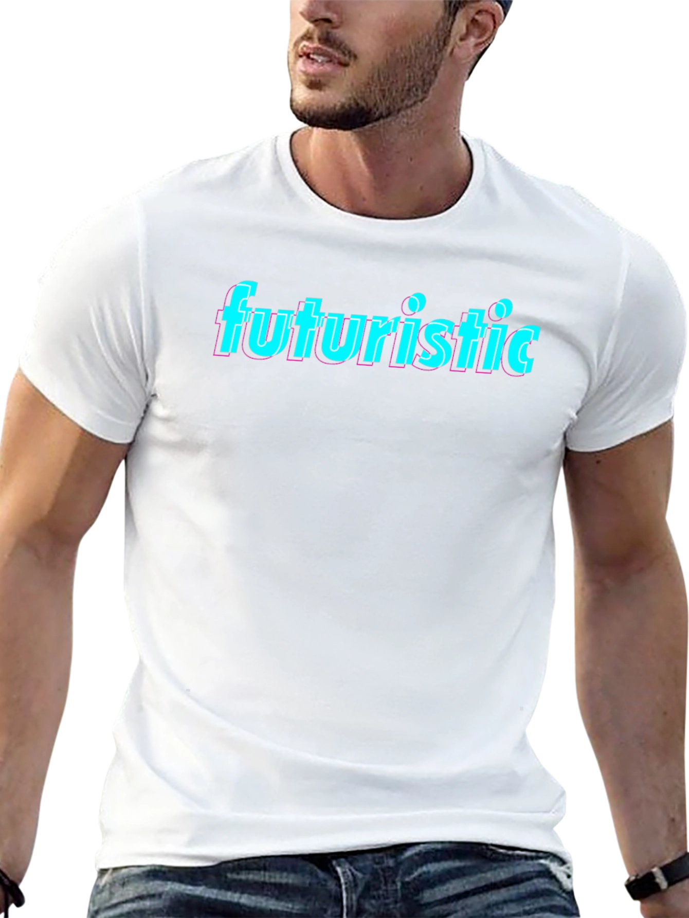 Futuristic Graphic Tee - Retro 80s Style