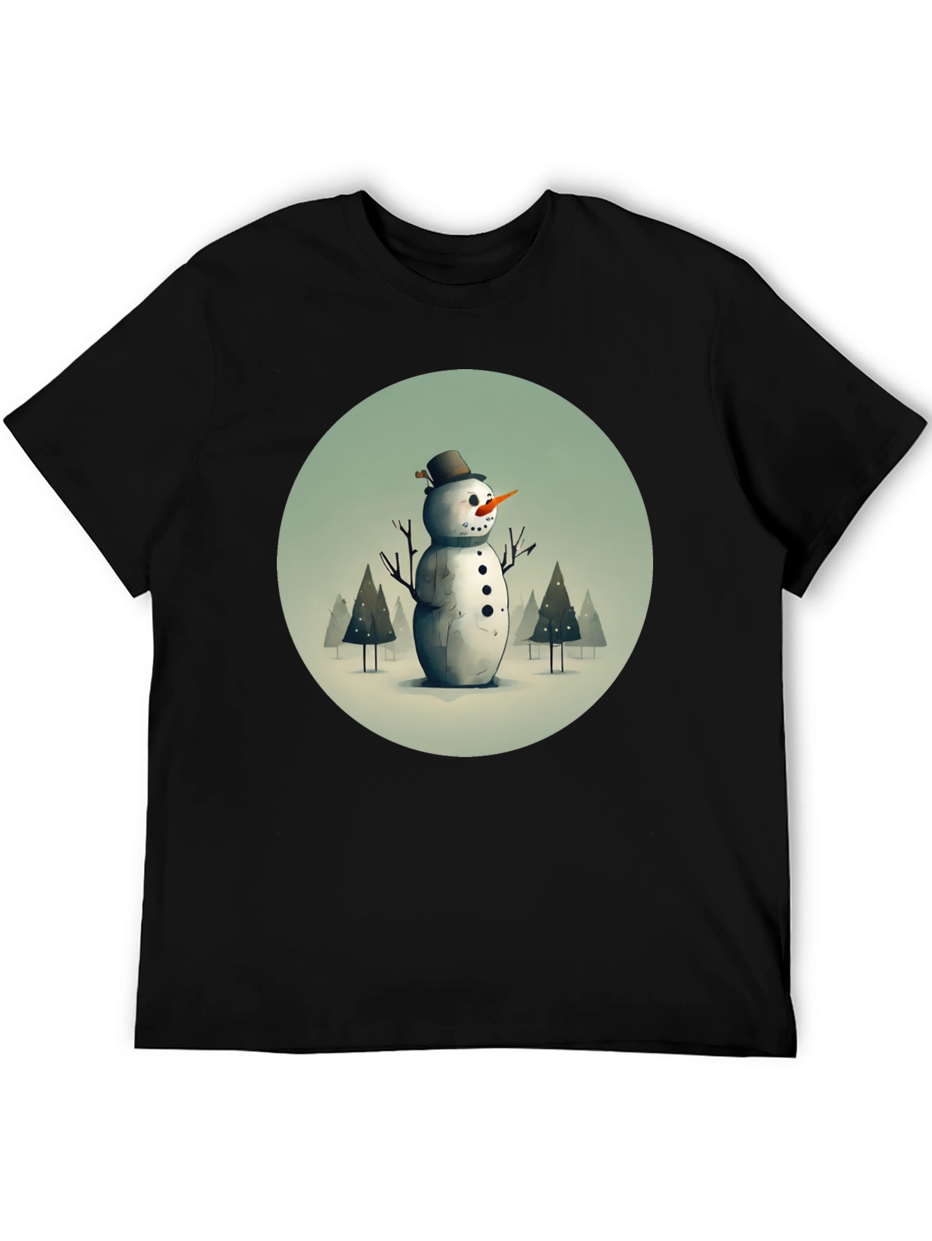 Snowman Graphic Tee - Winter Holiday Apparel